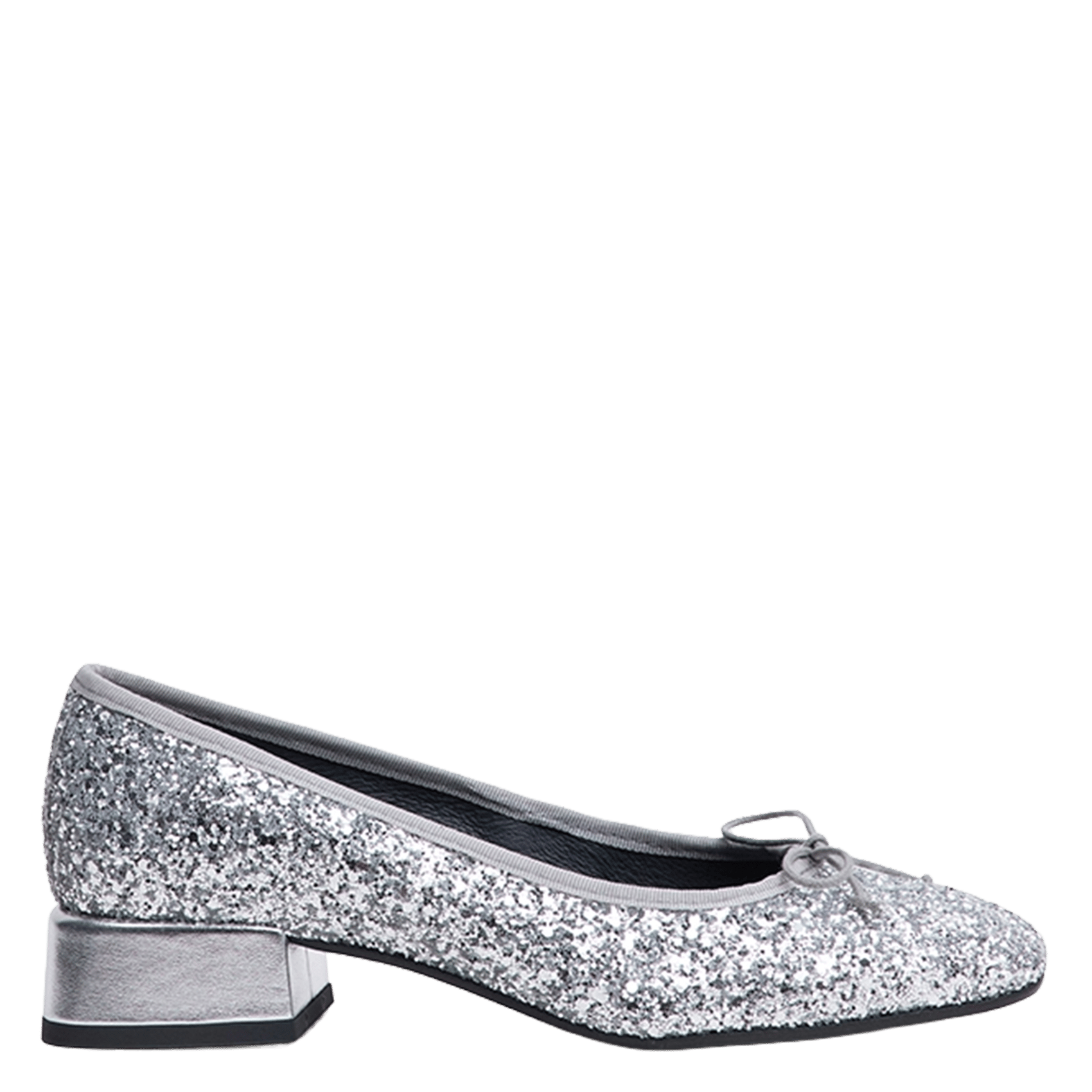 Ballerina's met ronde neus en pailletten JONAK Zilver