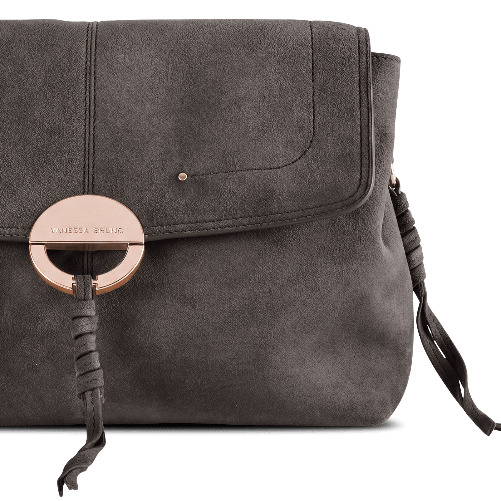 Suede shoulder bag VANESSA BRUNO White
