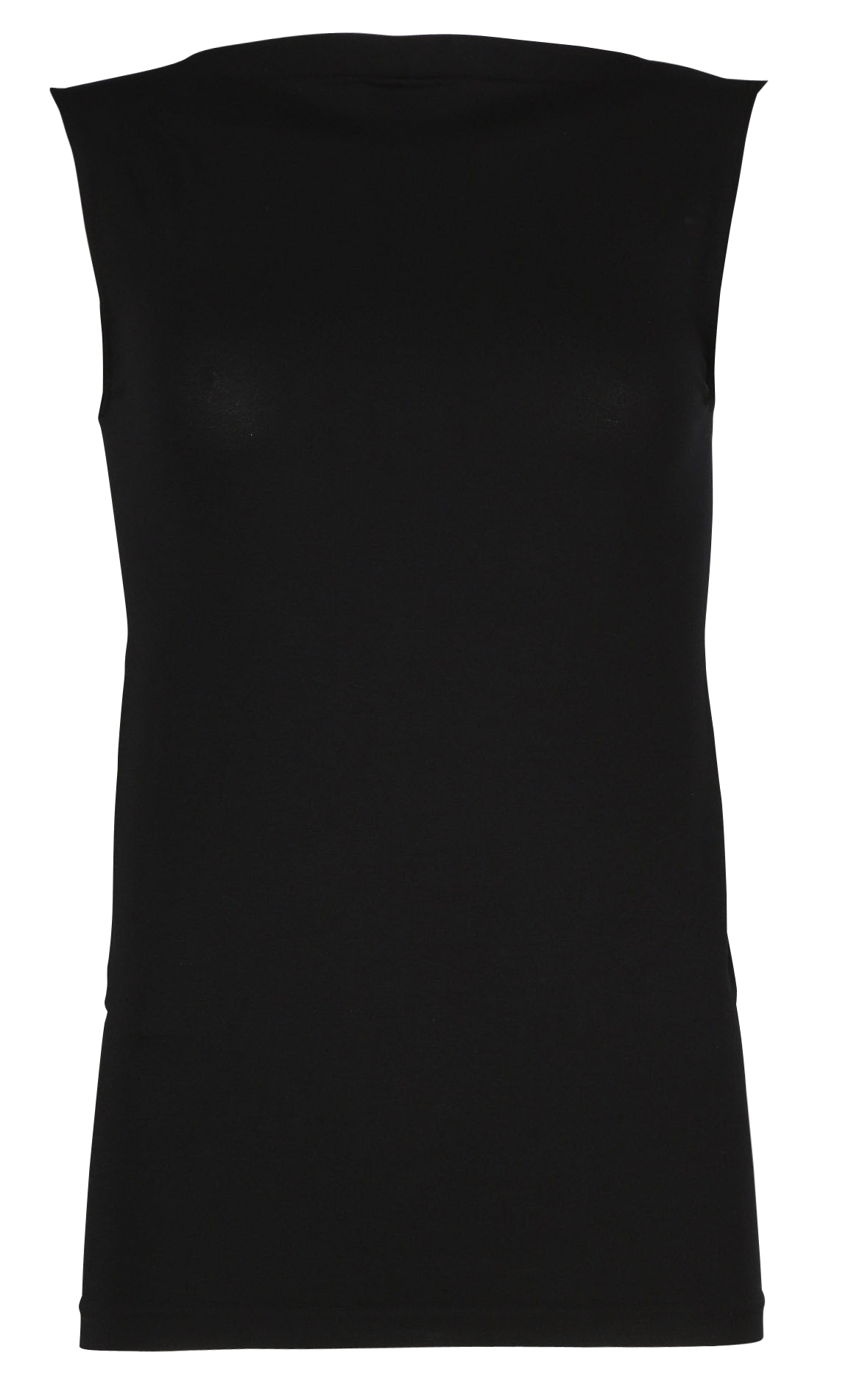 Top col bateau en microfibre WOLFORD Noir