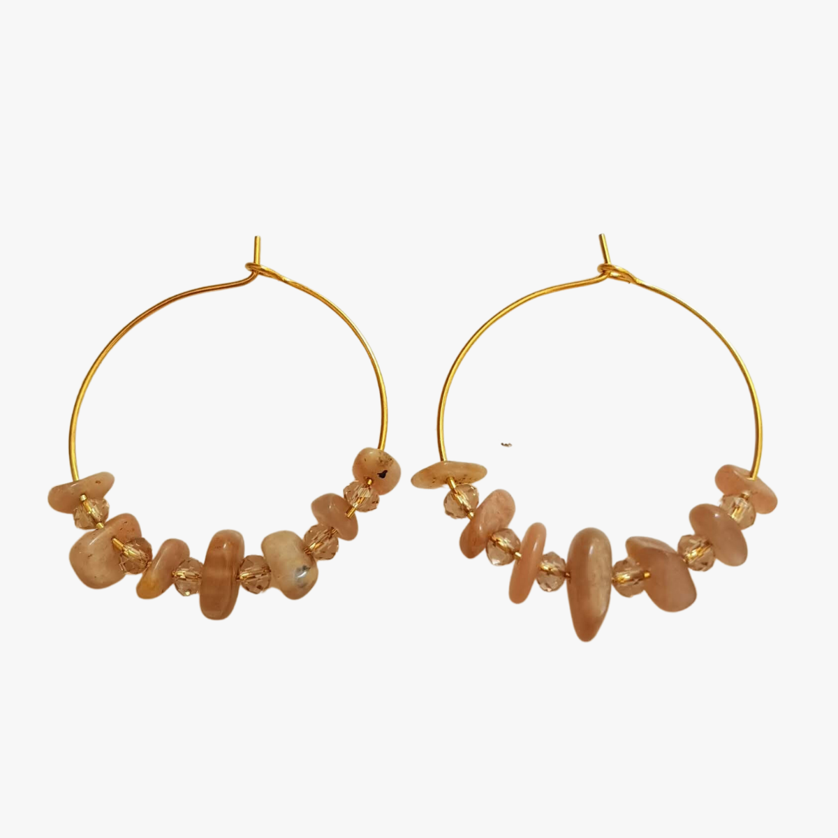 Orange moonstone earrings GINANDGER Blue