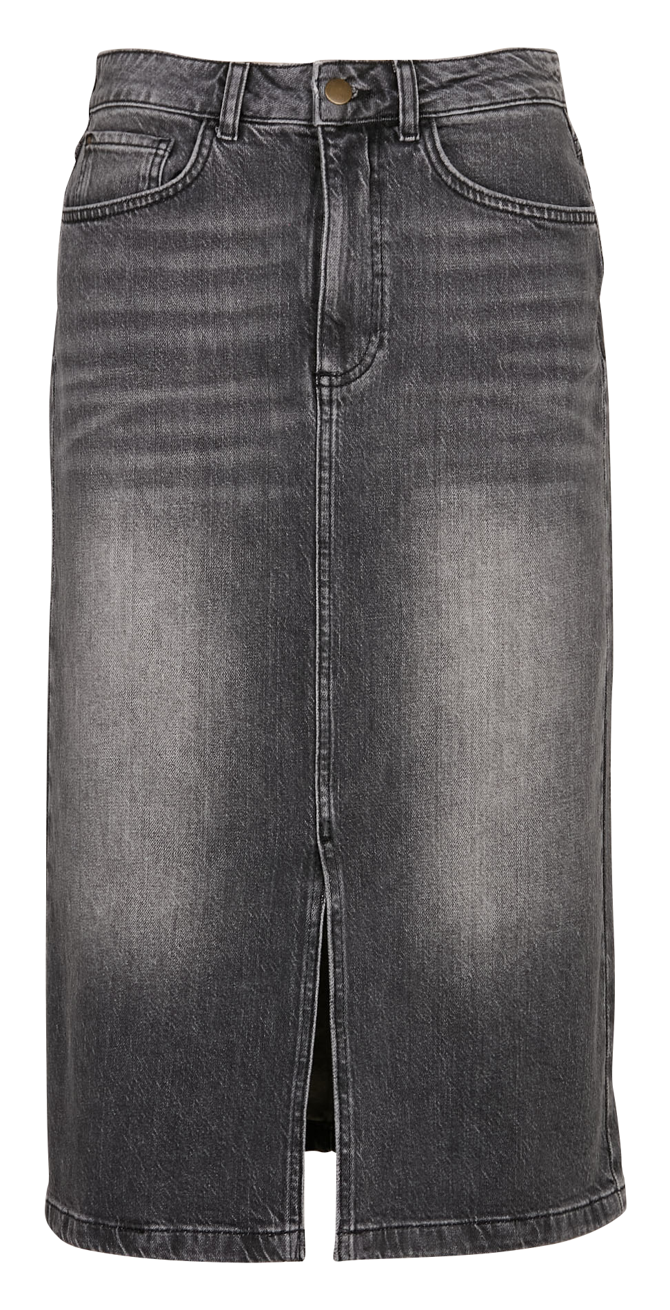 Jupe midi droite en denim stretch MAISON 123 Gris