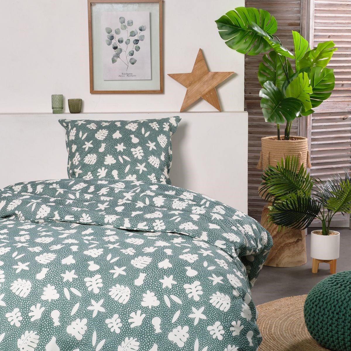 Cotton bedding set TODAY LINGE DE MAISON Green