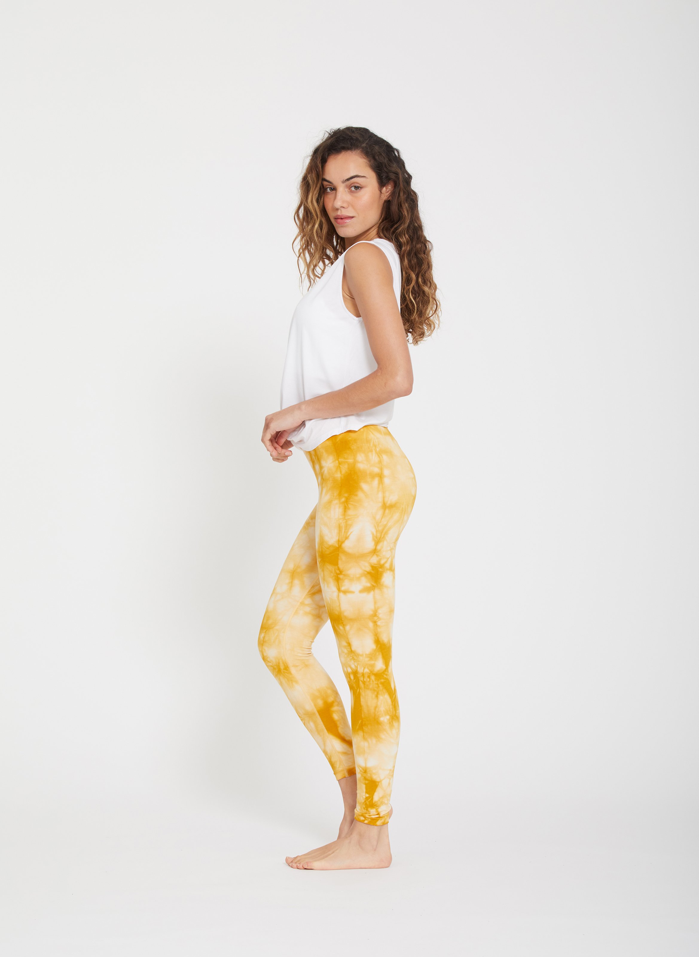 Débardeur de yoga droit en maille fine YOGA SEARCHER Blanc