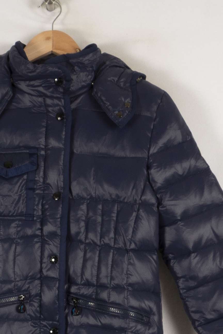 Lightweight quilted padded jacket with high neck MONCLER - Seconde Main Blue