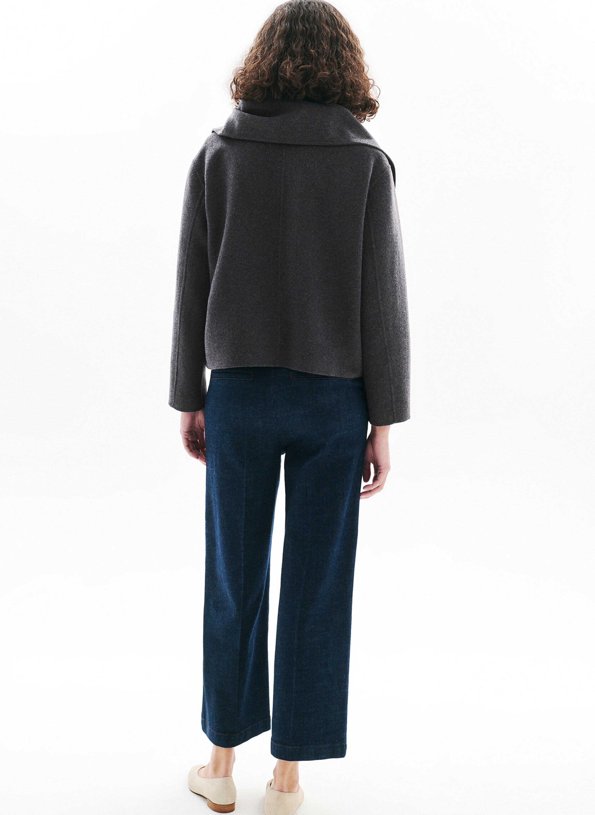 Straight jacket in recycled blended wool CAROLL Grey