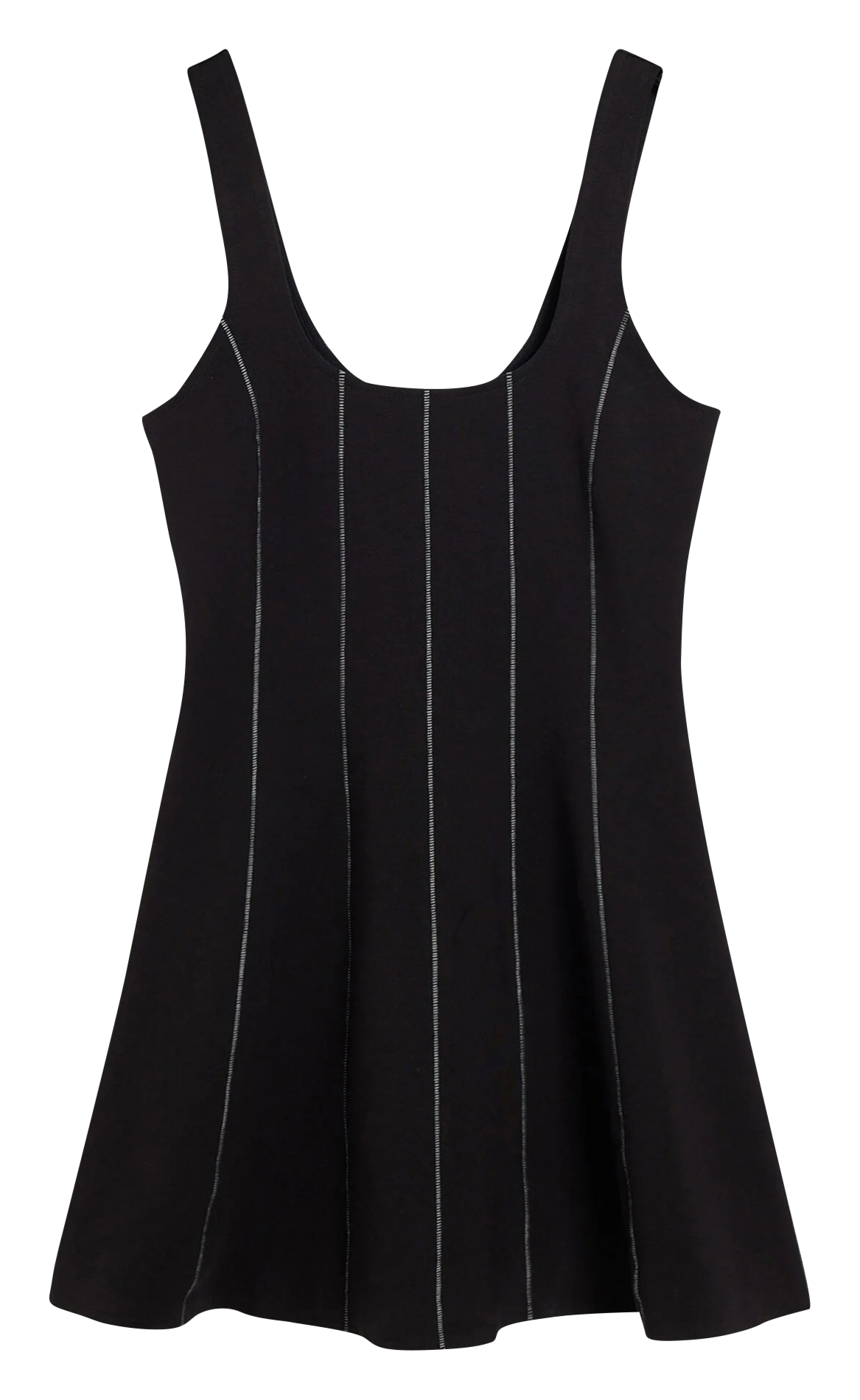 Robe courte col carré en coton mélangé DESIGUAL Noir