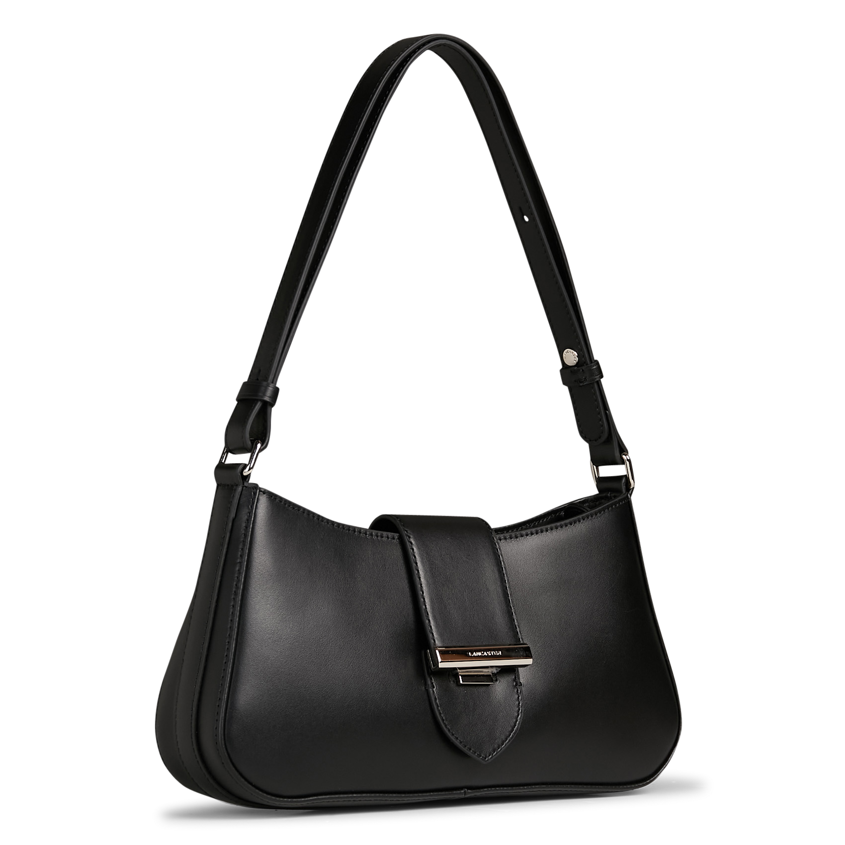 Sac porté épaule en cuir LANCASTER PARIS Noir