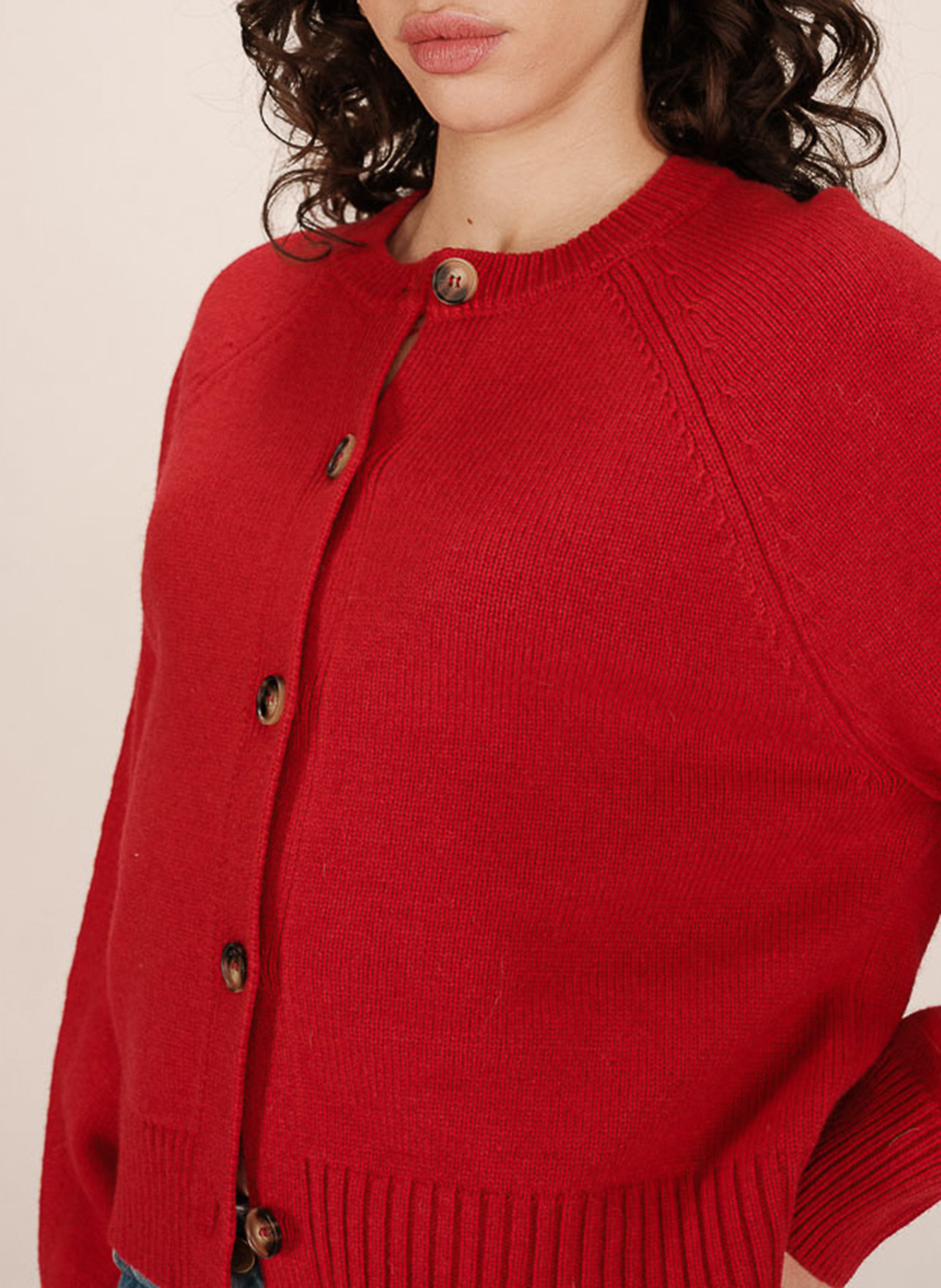 Round-neck cardigan GRACE ET MILA Red