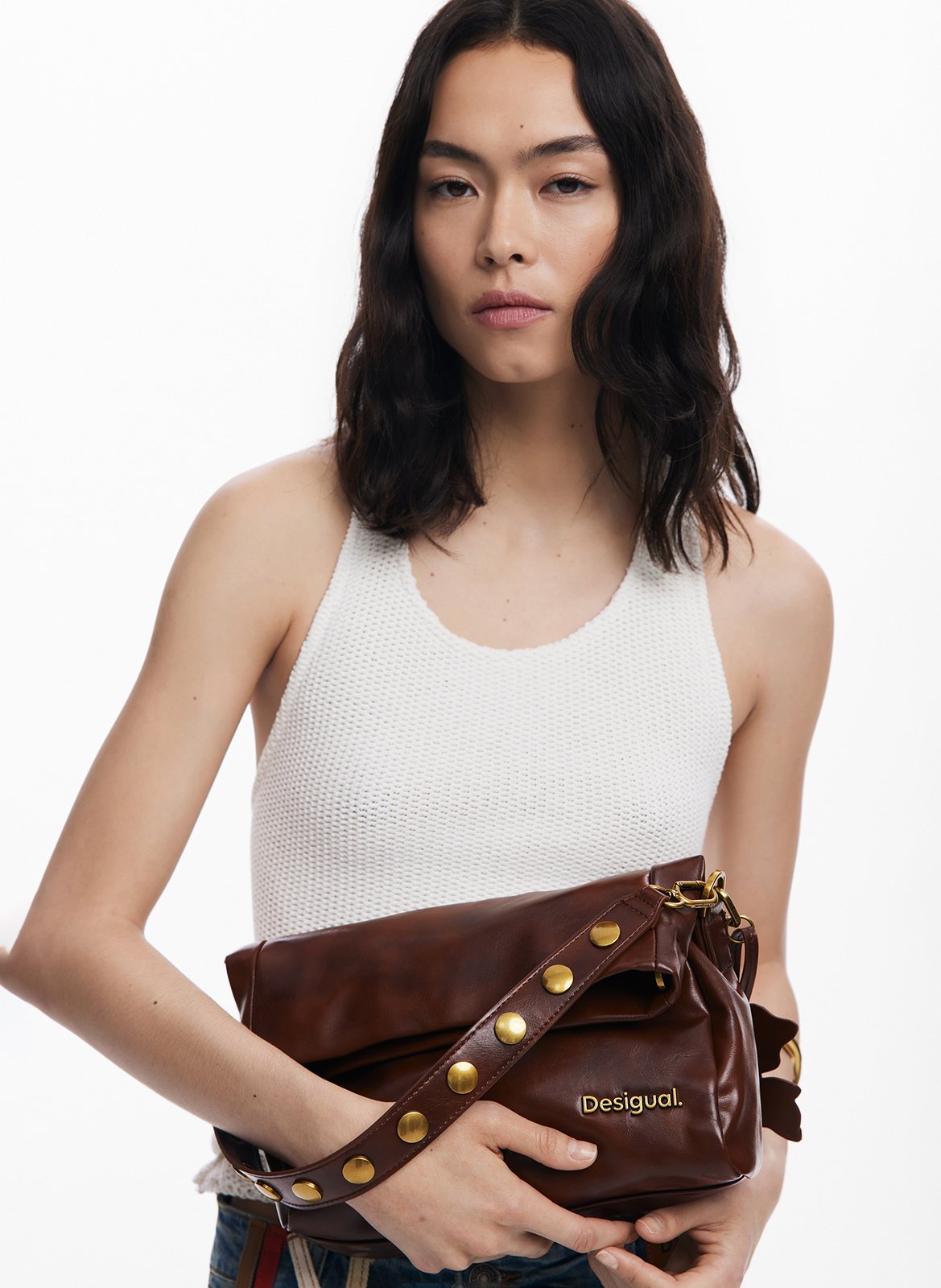 Sac porté épaule DESIGUAL Marron