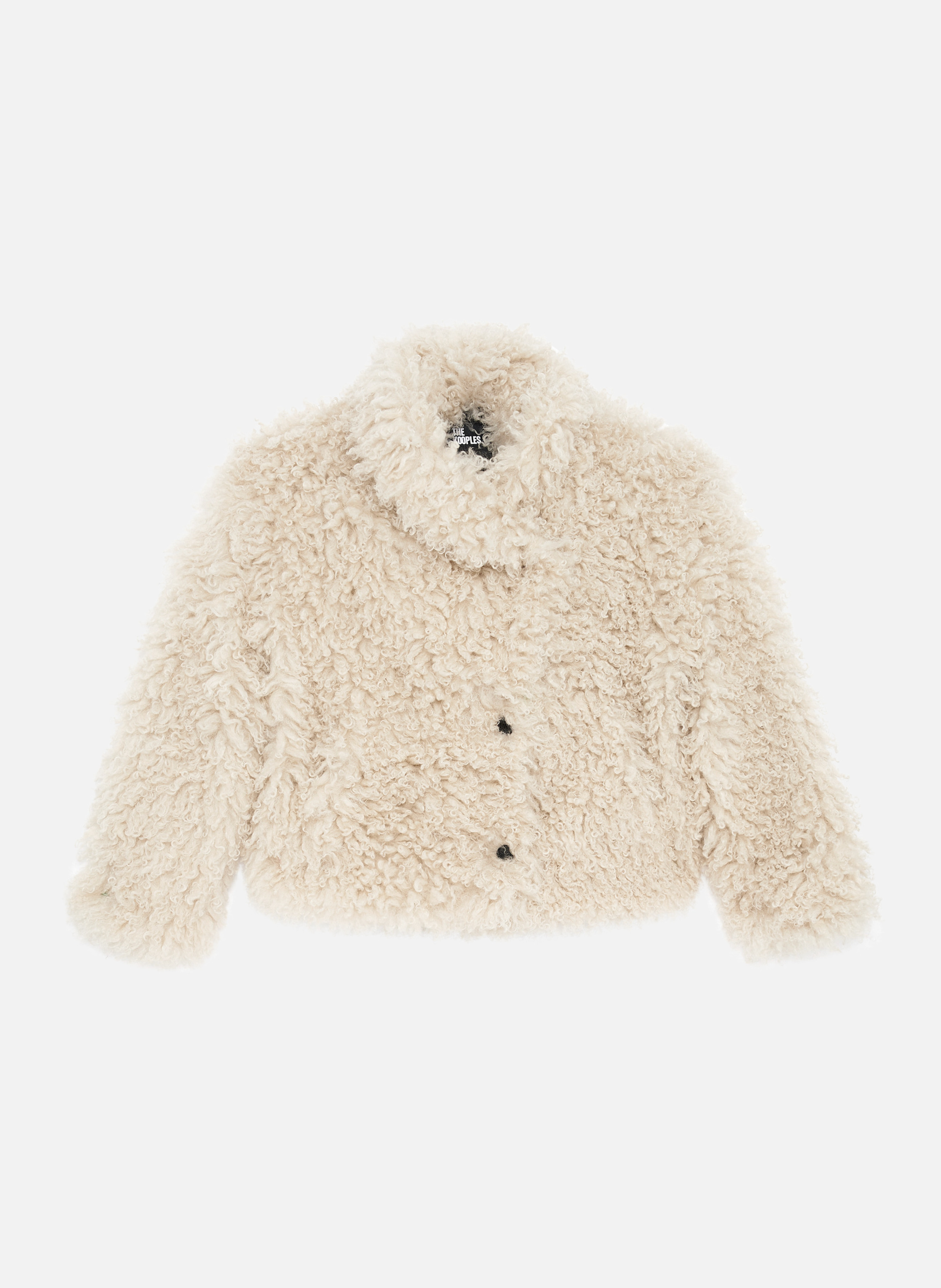 Fur-effect coat THE KOOPLES Beige