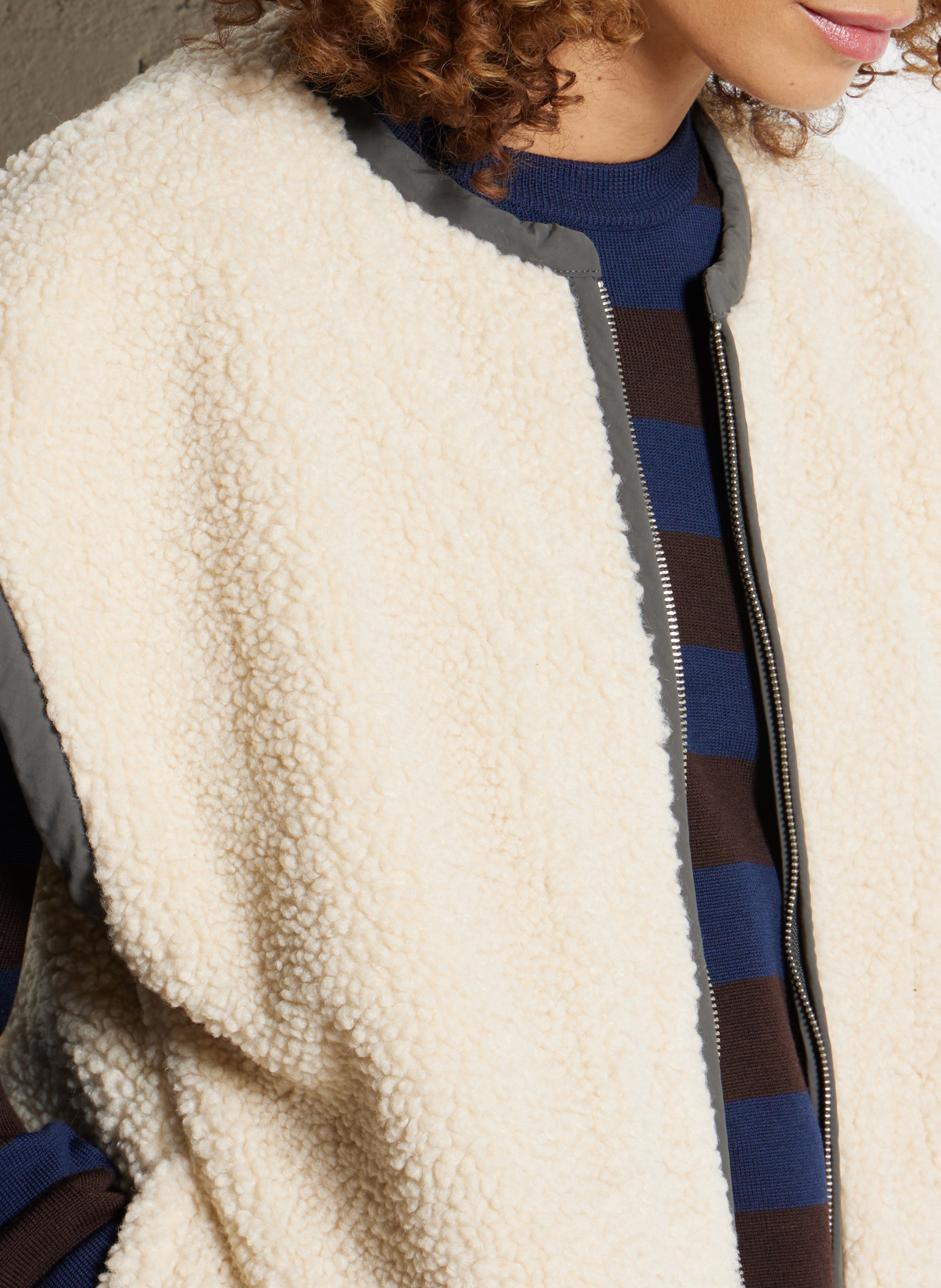 Gewatteerde jas met ronde hals BELLEROSE Beige