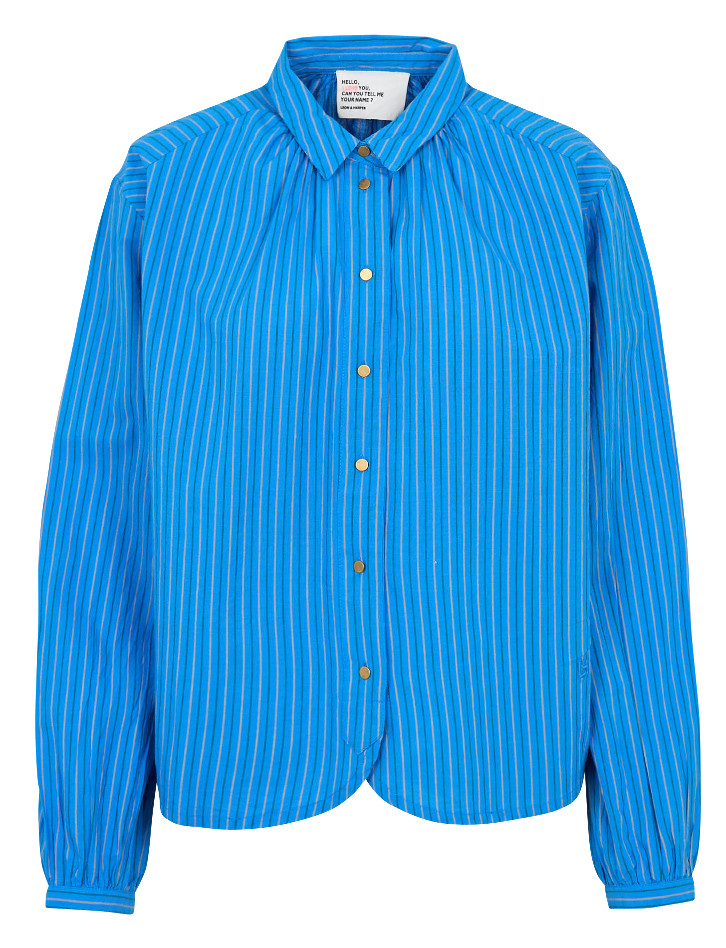 Oversized organic cotton shirt LEON & HARPER Blue