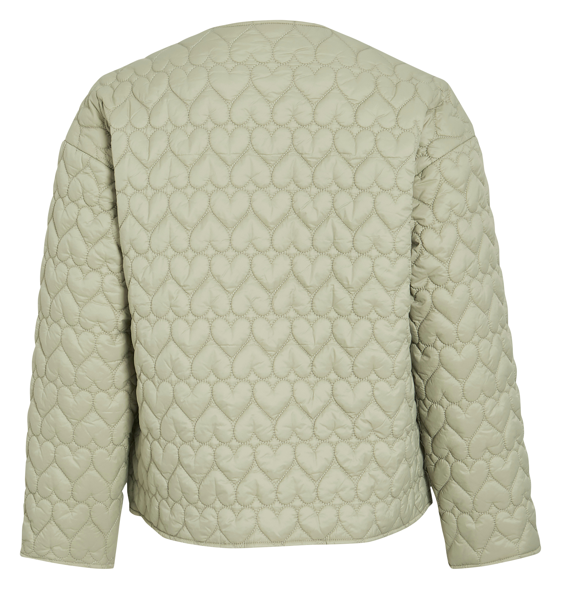 Veste col rond matellassée VILA Beige