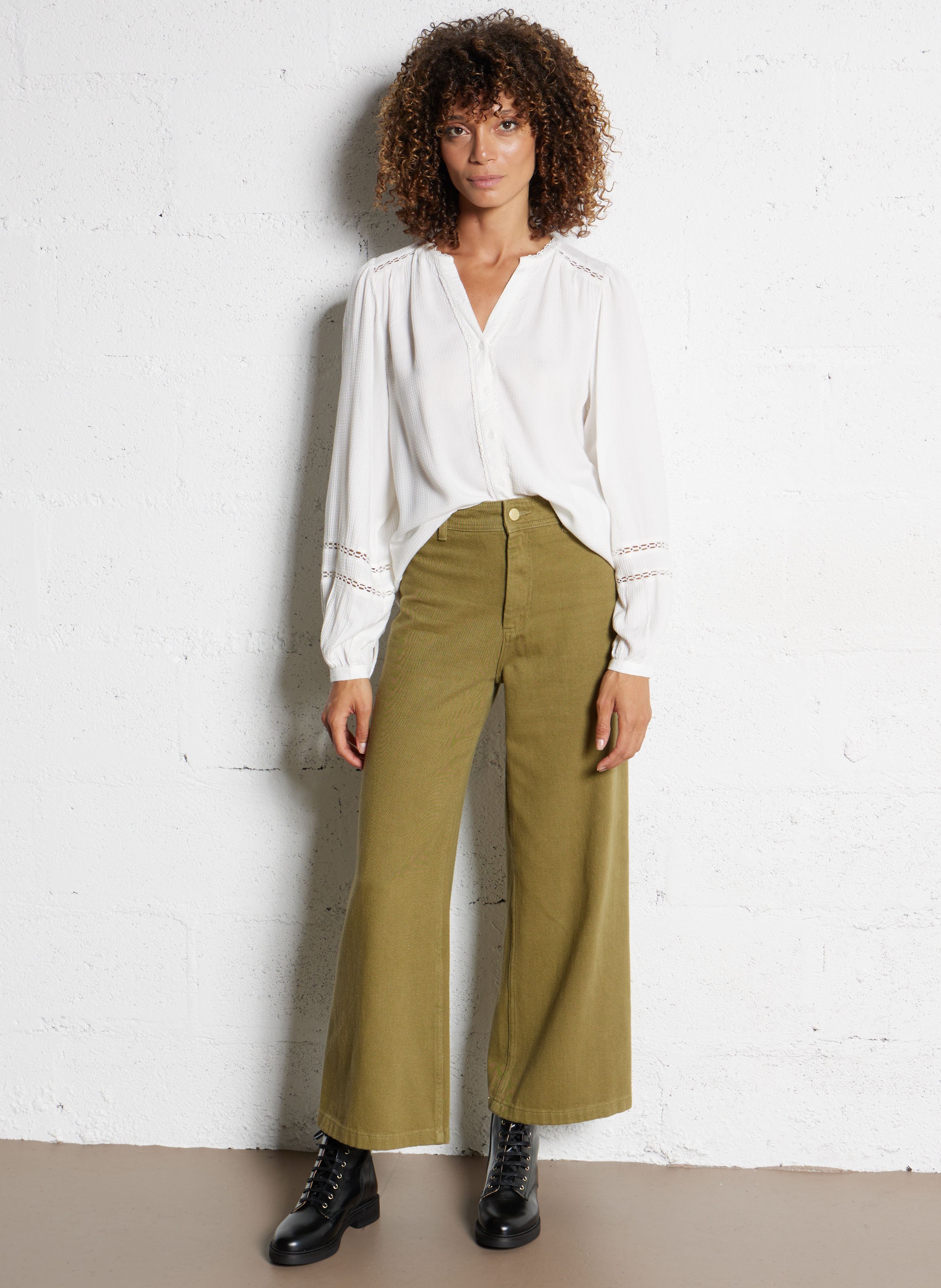 Gerade geschnittene Jeans aus Baumwoll-Mix LA PETITE ETOILE Khaki