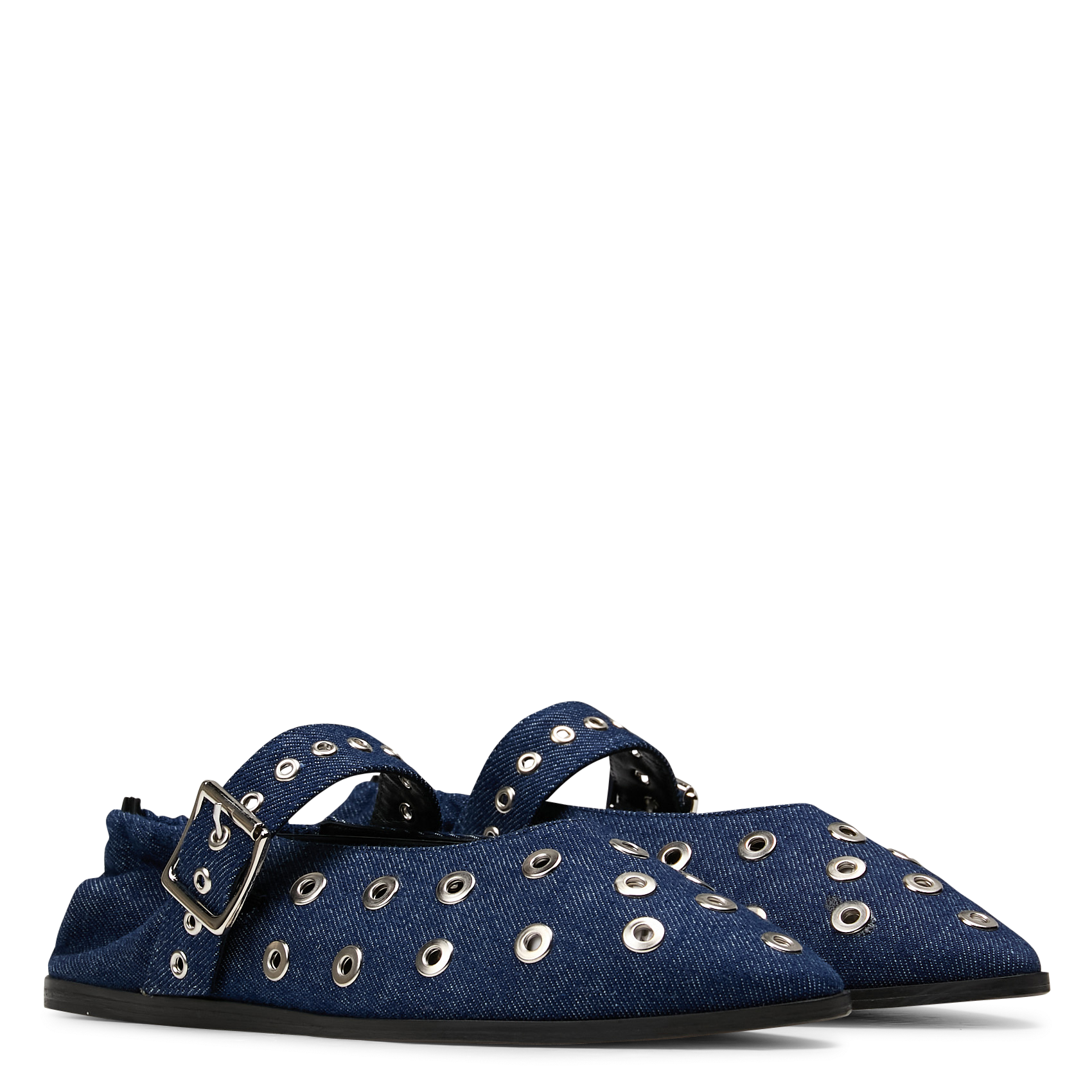 Ballerines en cuir à oeillets ROSEANNA Bleu