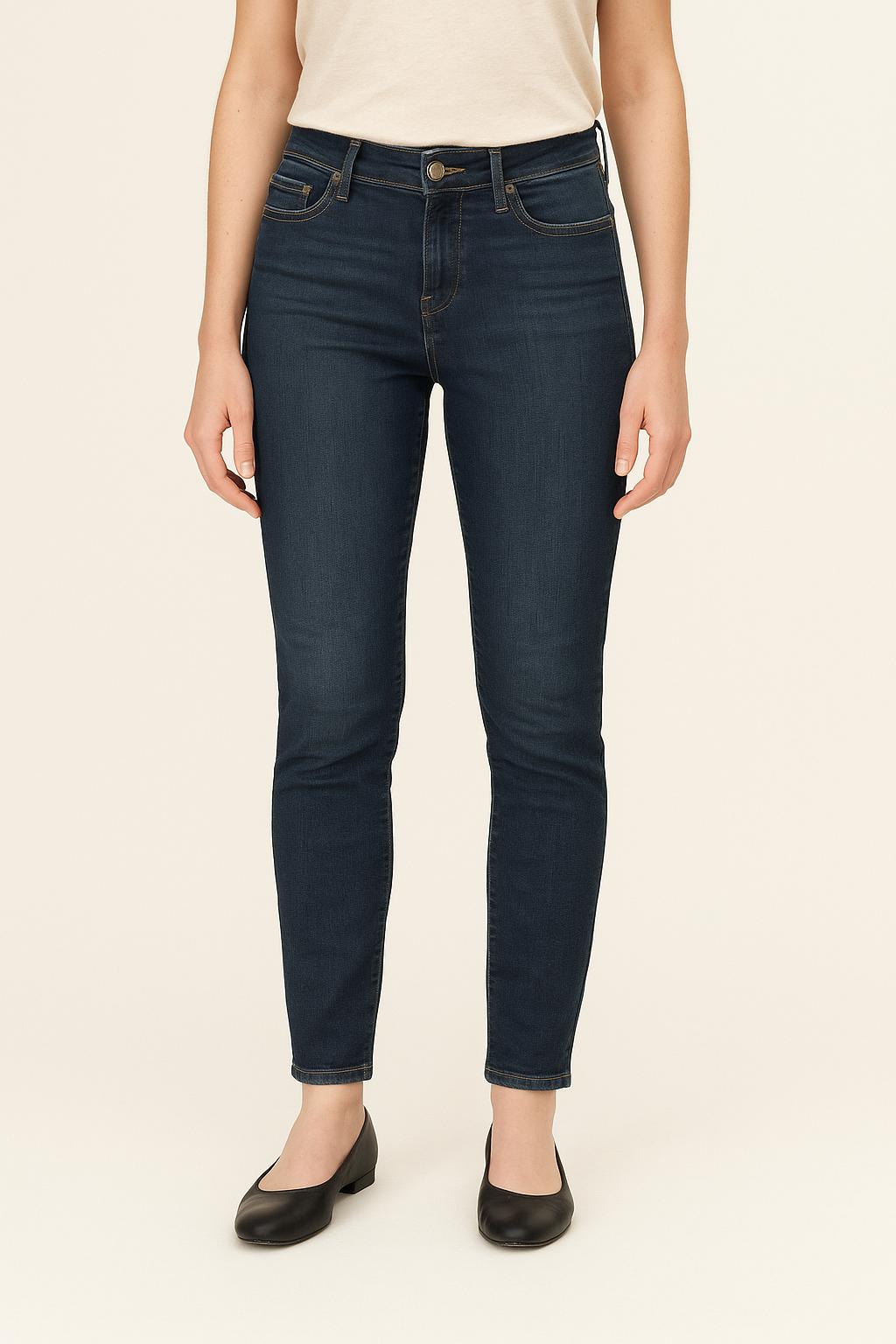 Cropped slim jeans with studs LEVI'S - Seconde main Blue