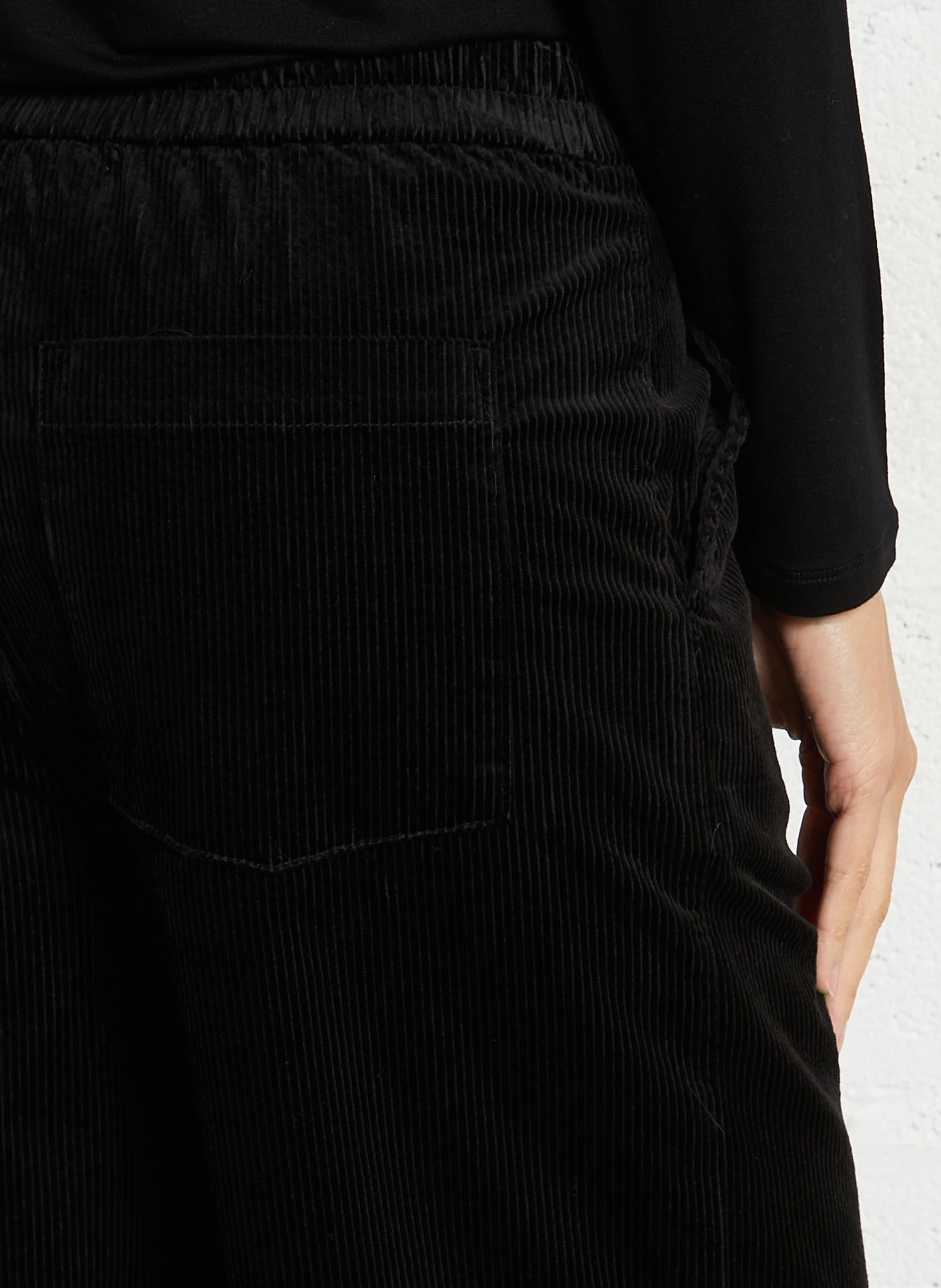 Pantalon large en coton mélangé NICE THINGS Noir