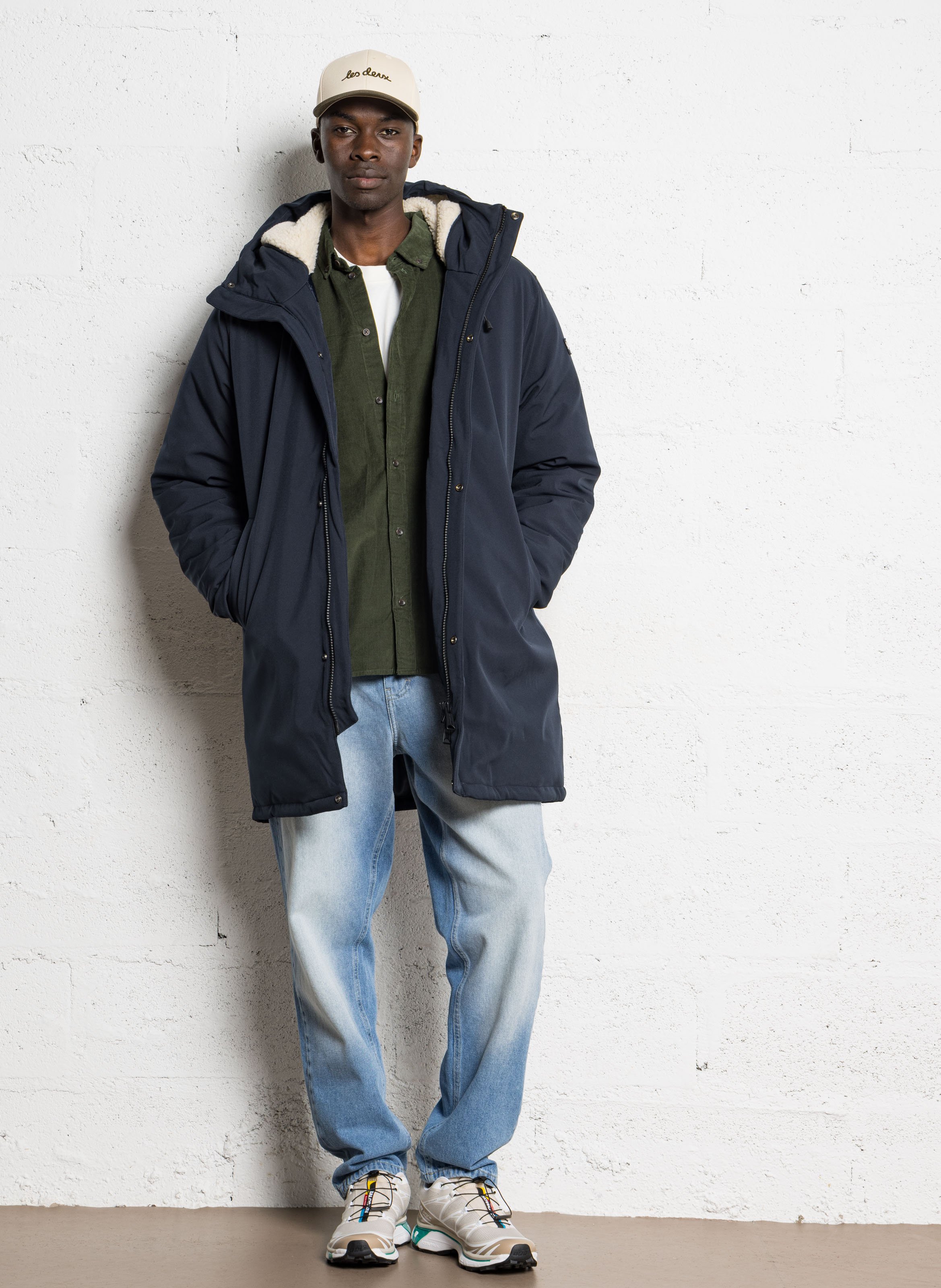Manteau col montant SCHOTT Bleu