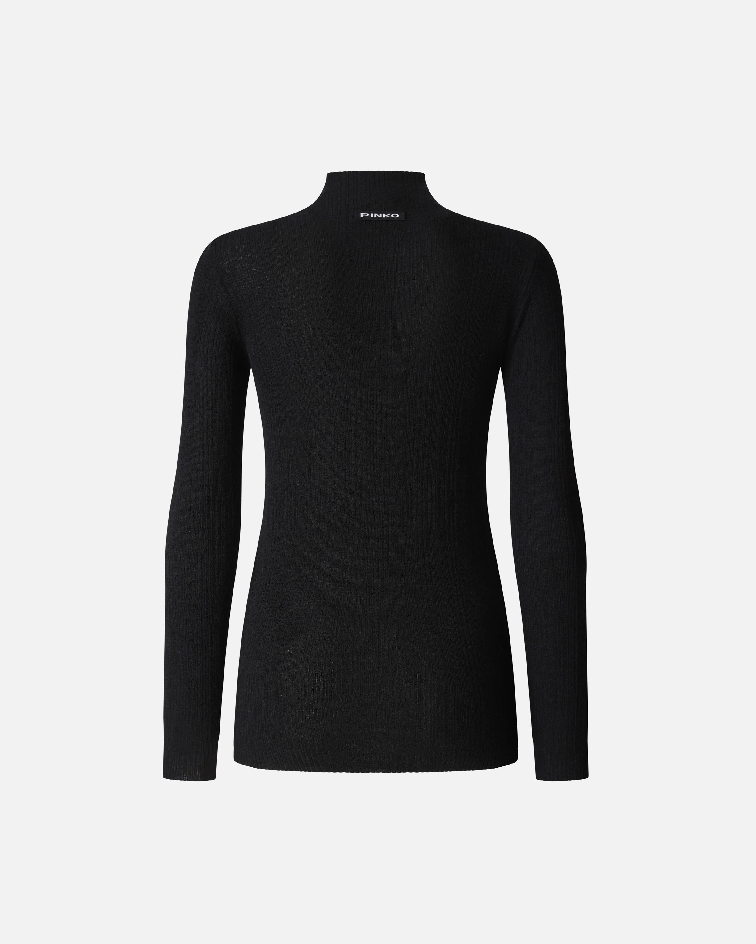 Fitted sweater with high collar PINKO Black