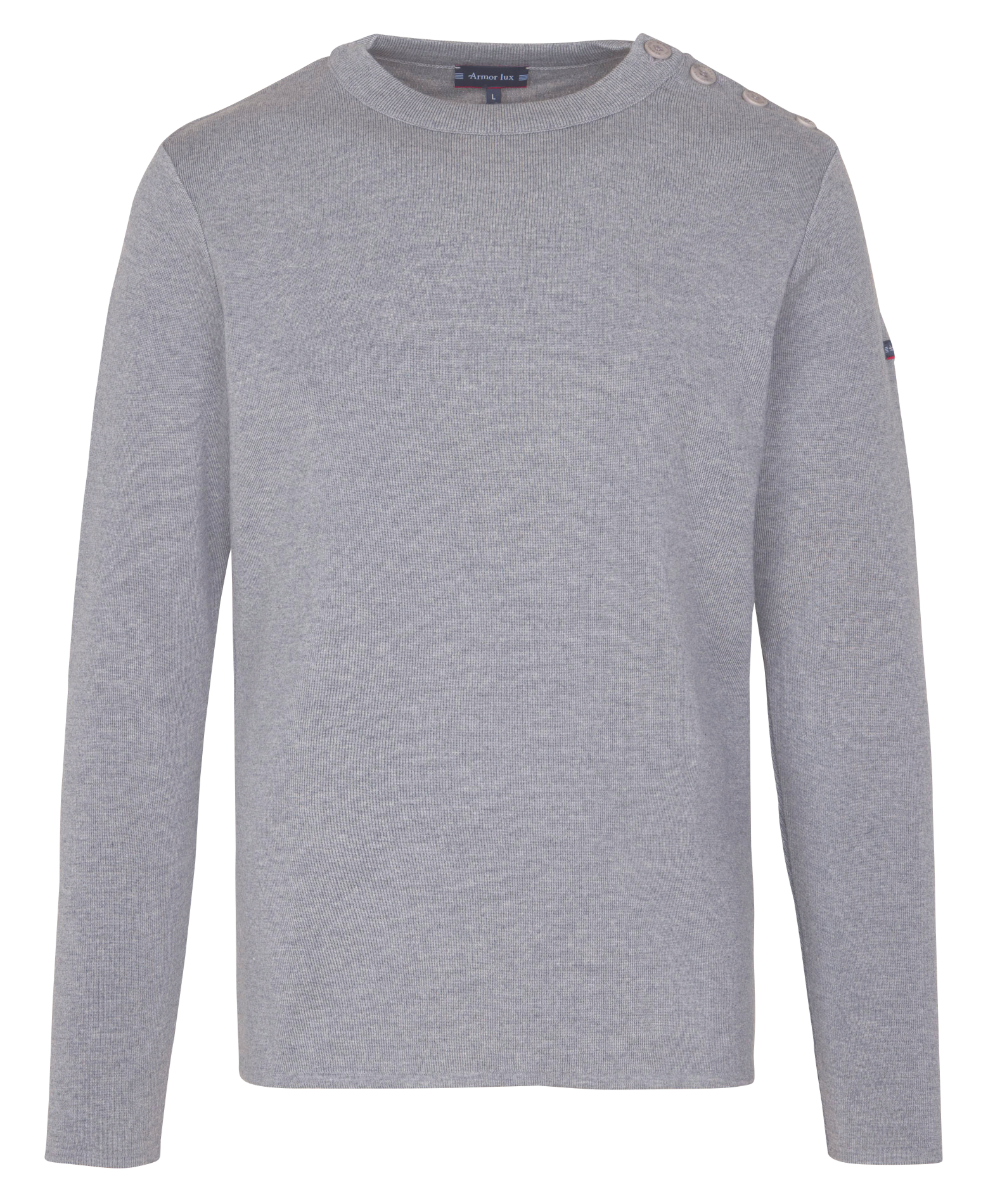 Rundhalspullover aus Wolle, Regular Fit ARMOR LUX Grau