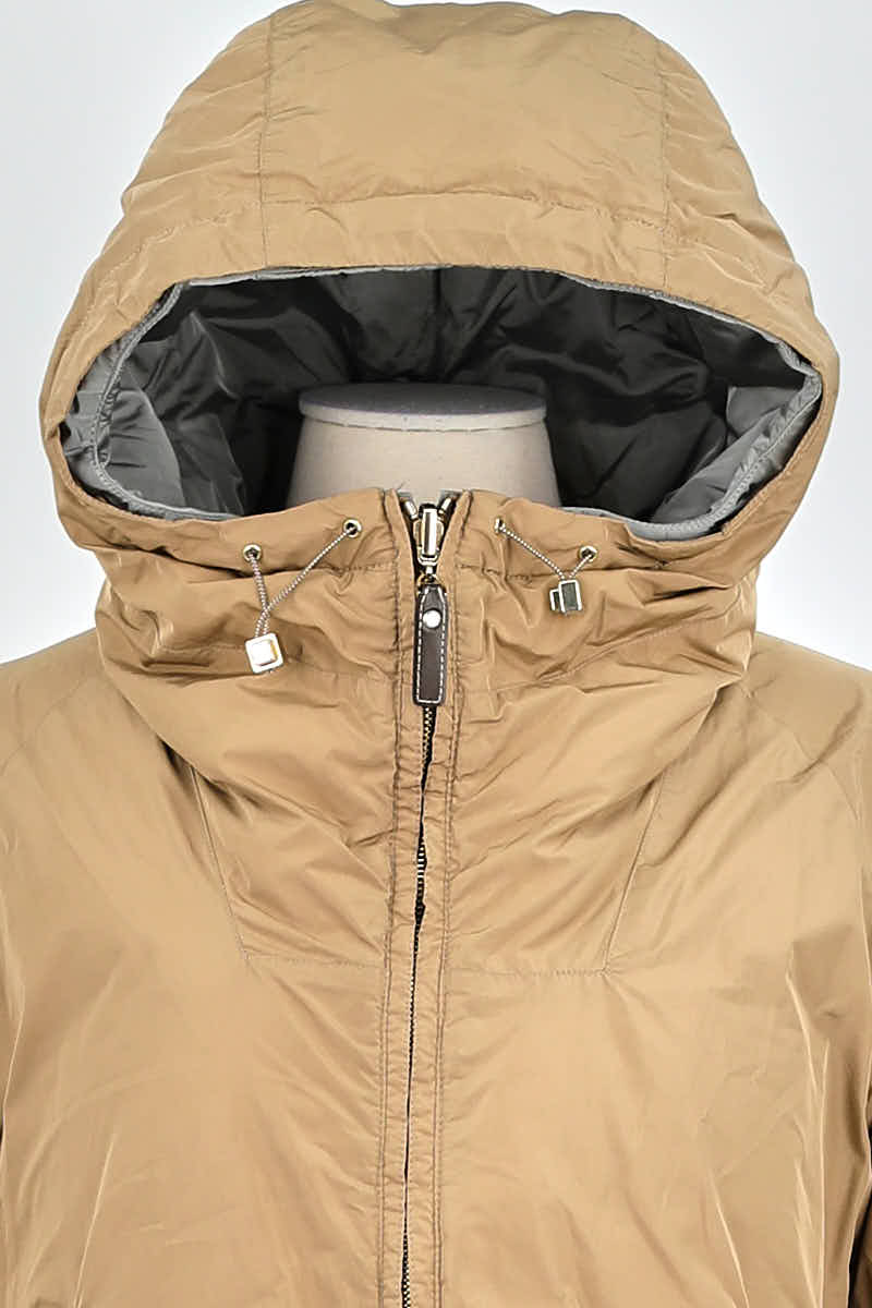 Lightweight quilted padded jacket with high neck MAX MARA - Seconde Main Brown