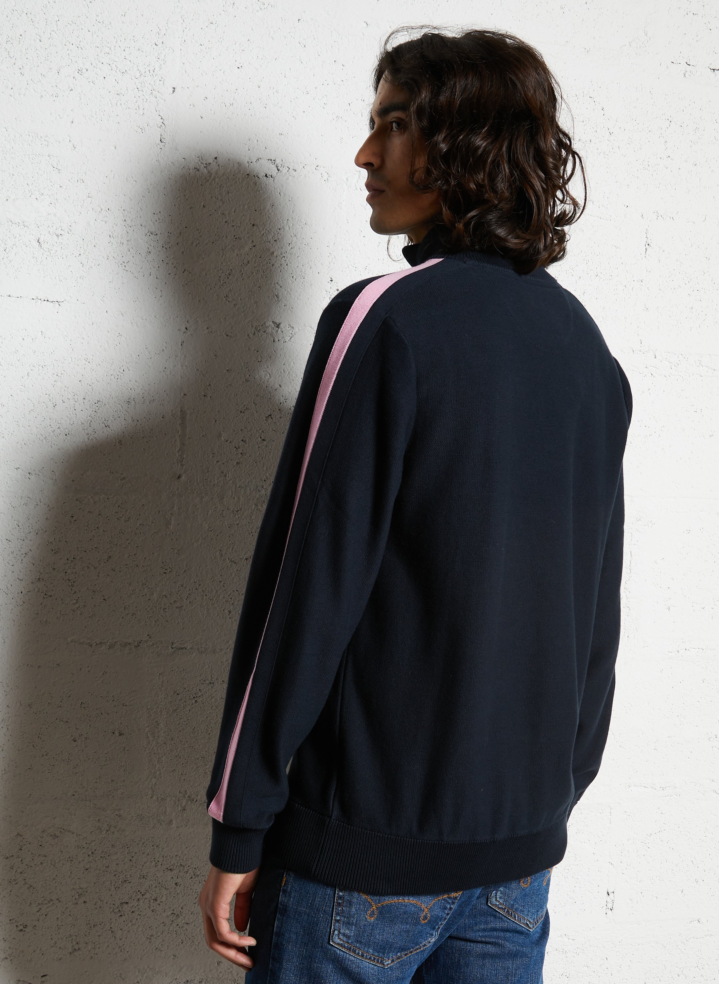 Cotton high-neck sweater EDEN PARK Blue