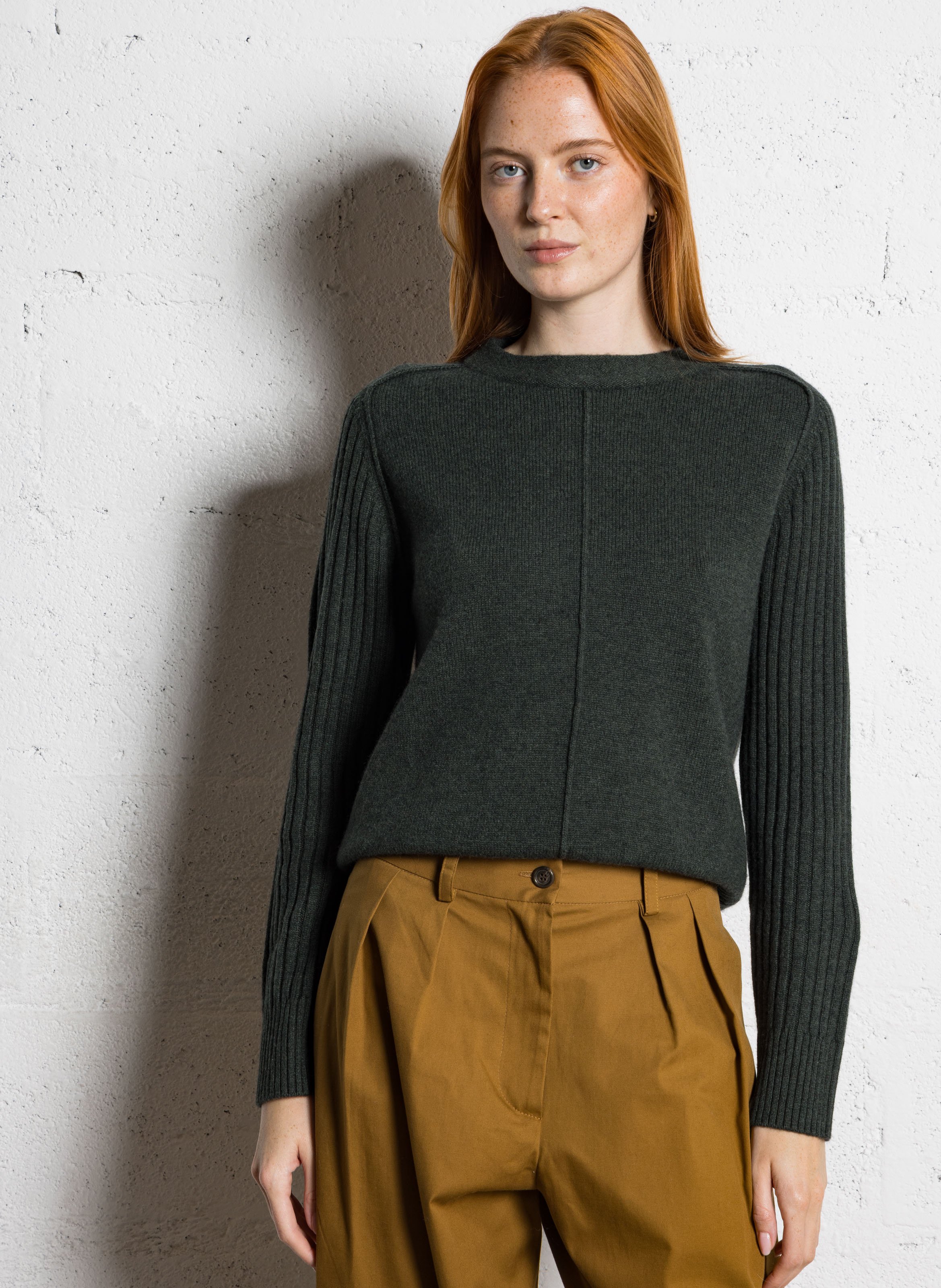 Straight round neck wool sweater MAISON 123