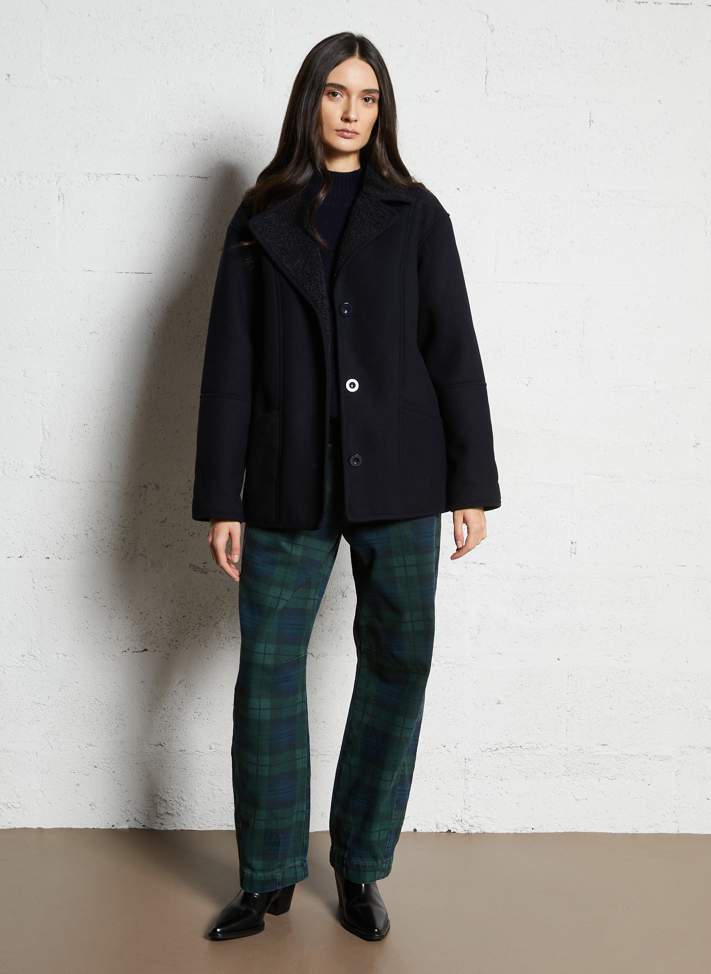 Classic collar coat MAISON 123 Blue