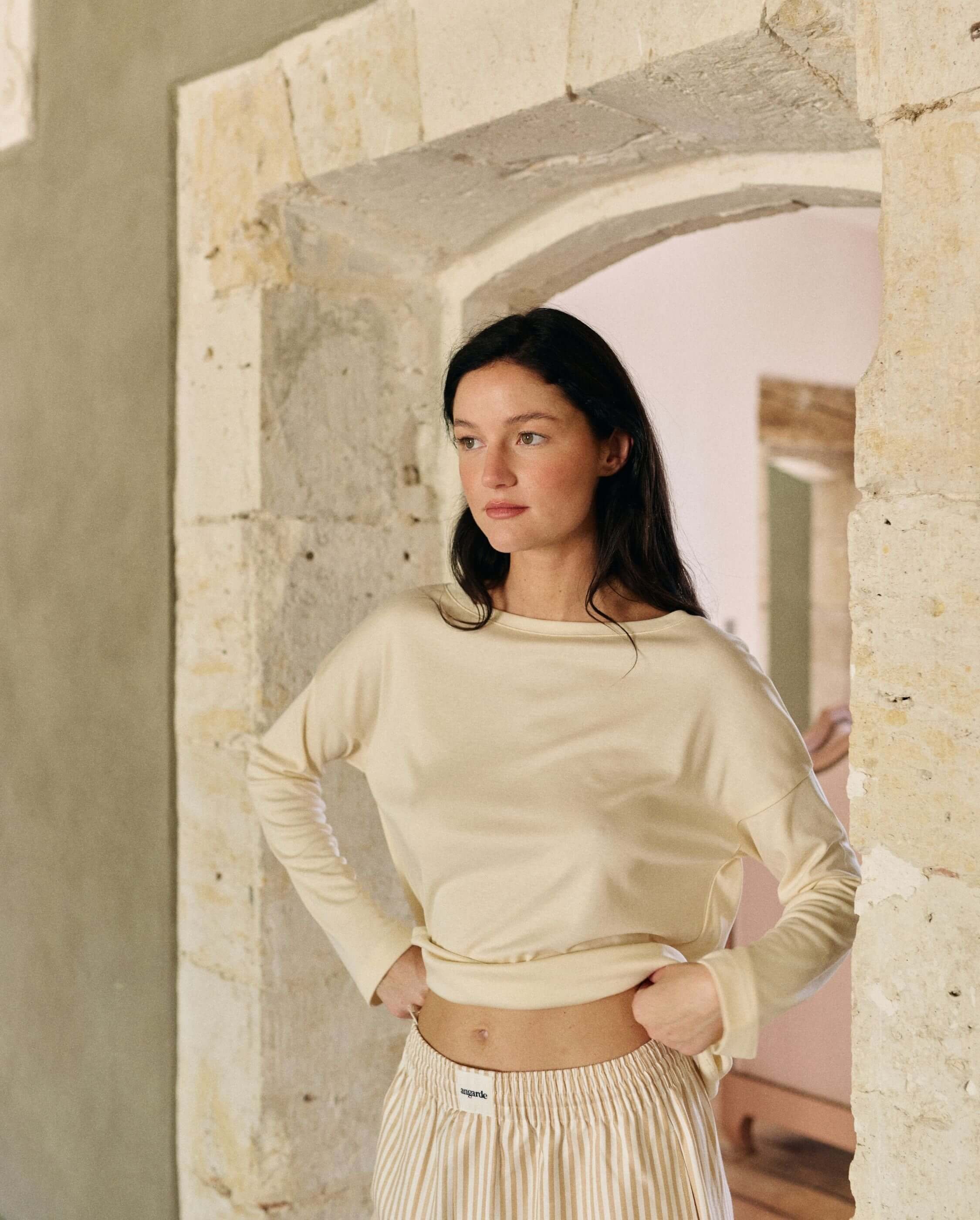 Child wool slipper, sand glitter ANGARDE Beige