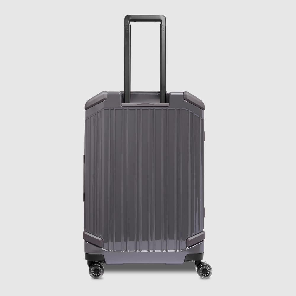 Medium 4-wheel trolley suitcase with TSA lock PIQUADRO Grey