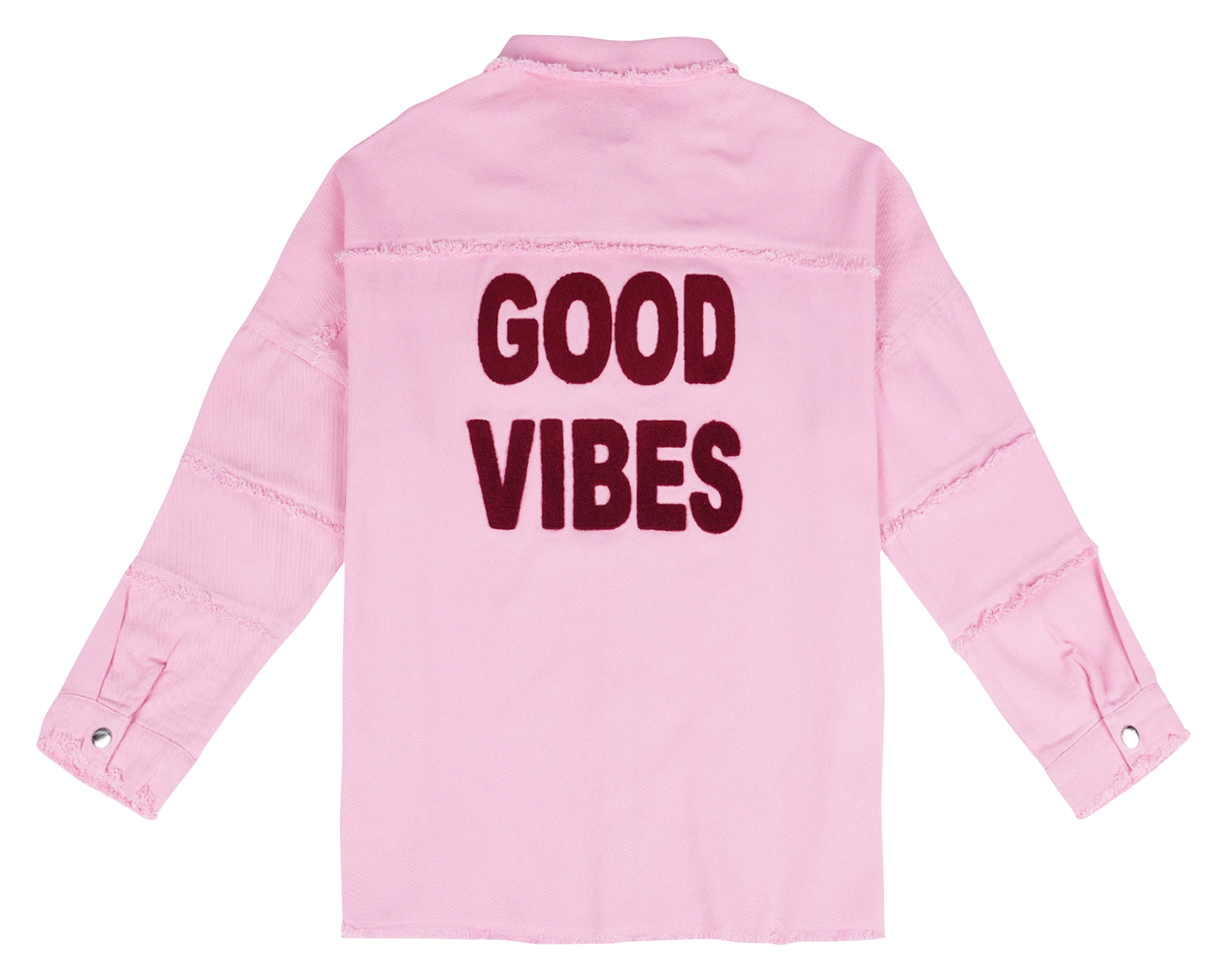 Straight cotton jacket with classic collar WILD Pink