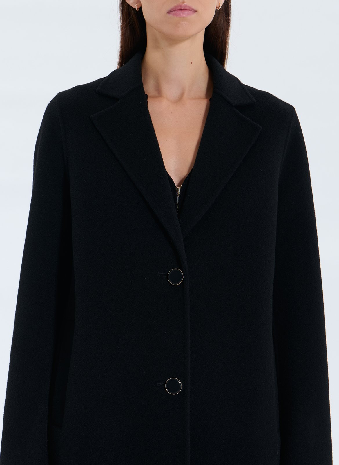 Oversized wool-blend coat with tailored collar ZAPA Black