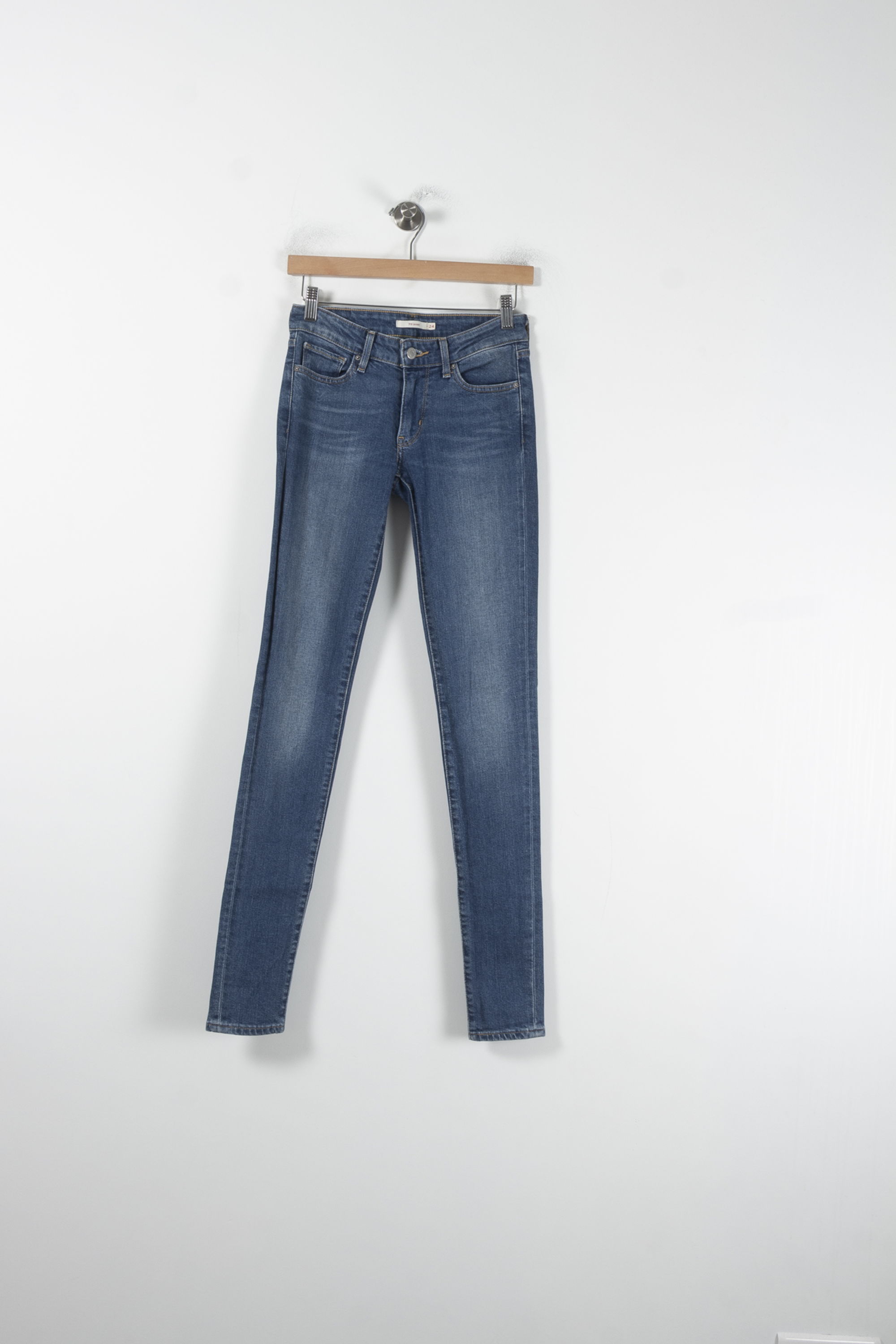 Cropped slim jeans with studs LEVI'S - Seconde main Blue