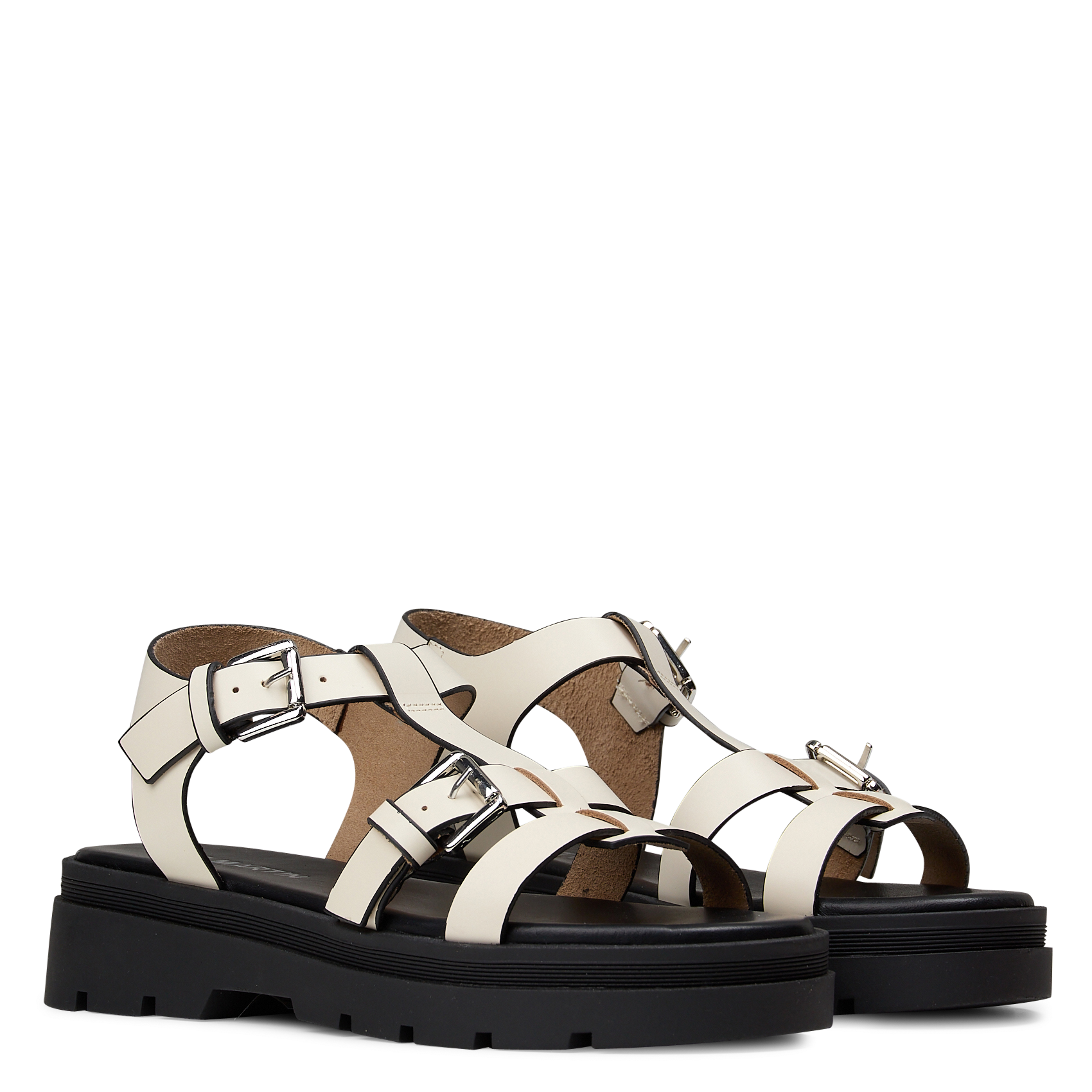 Sandales à brides en cuir  JB MARTIN Blanc