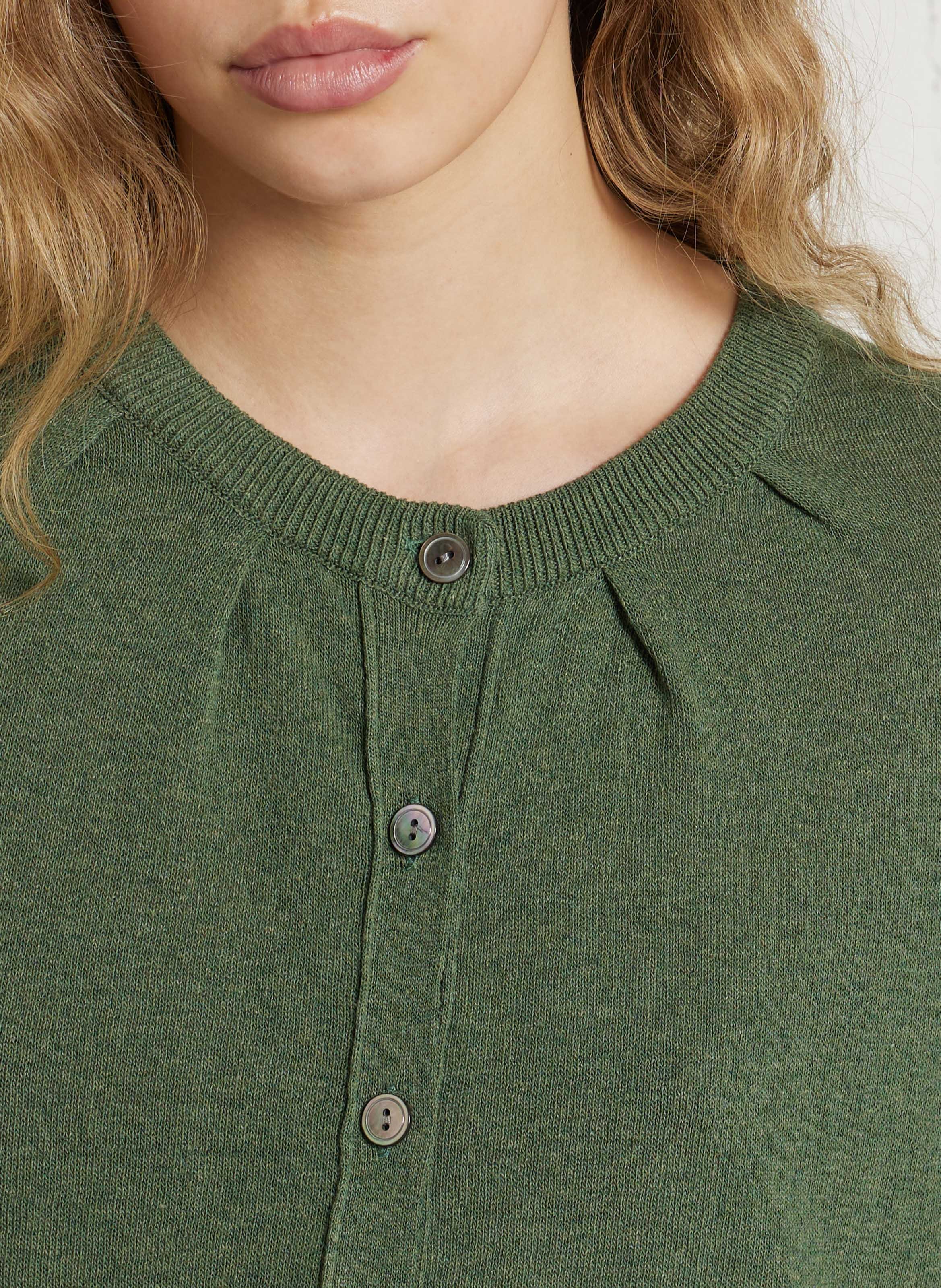 Gilet oversize col rond BELLEROSE Vert