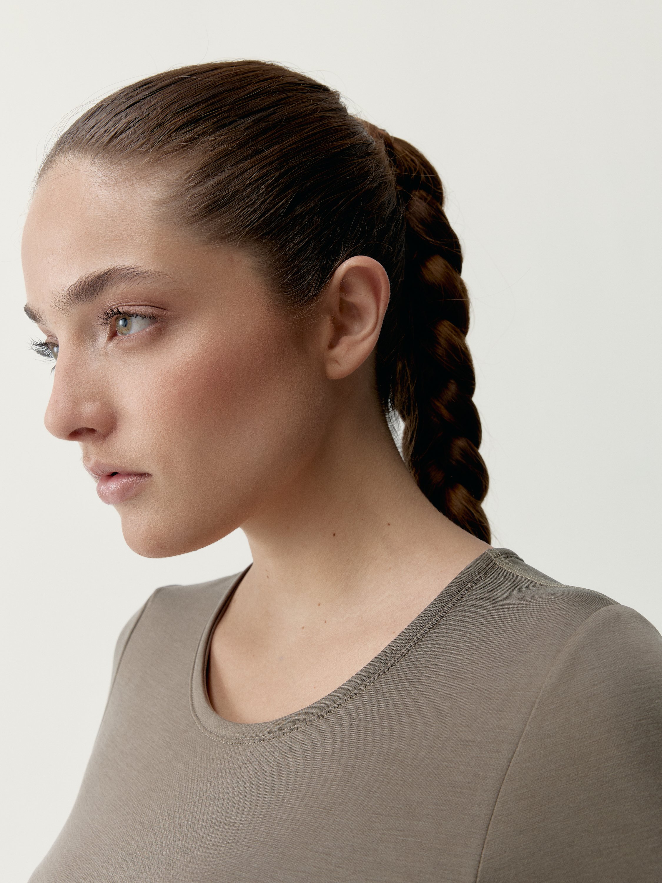 T-shirt de sport manches courtes aldina BORN Kaki