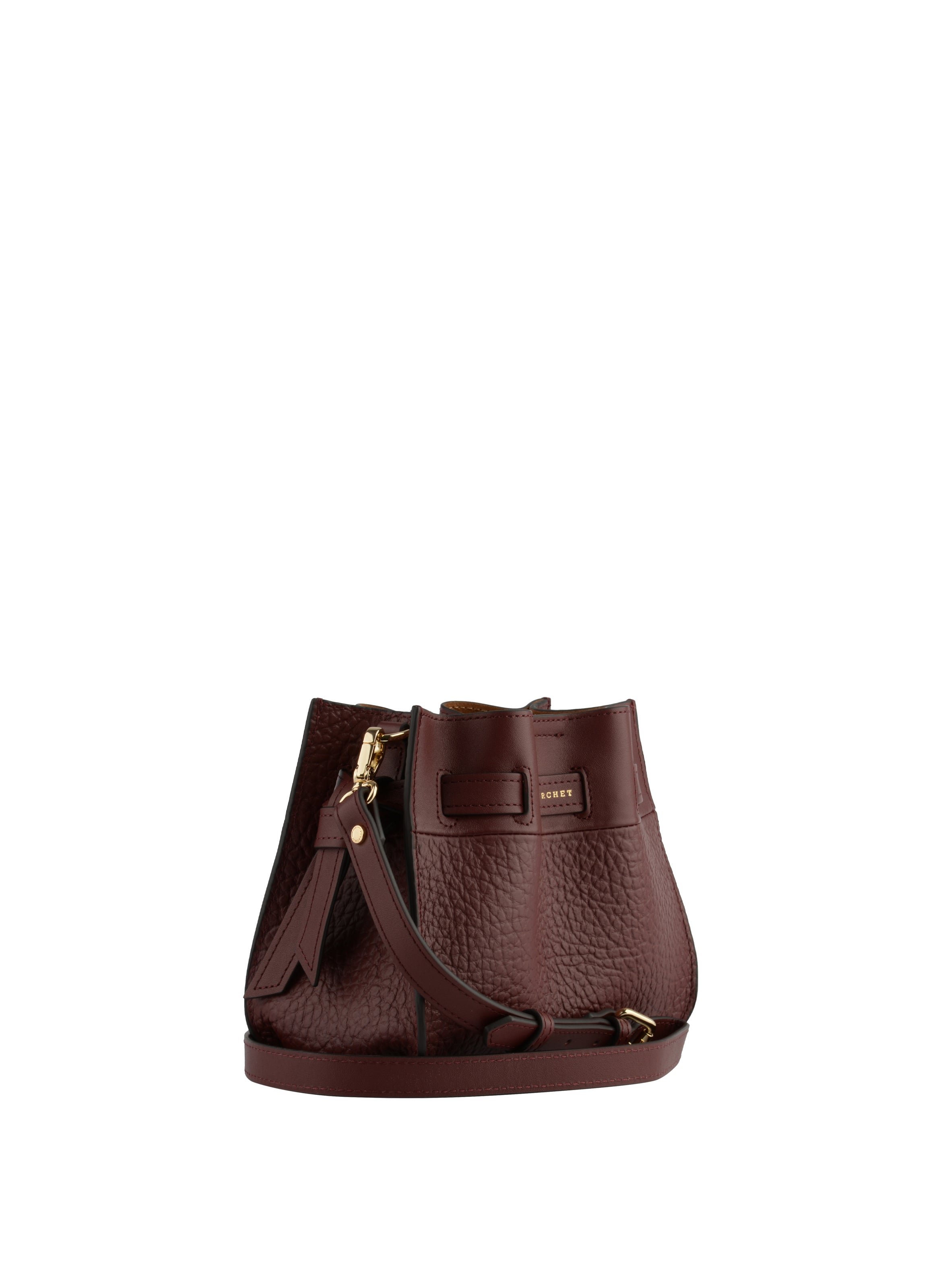 Calfskin leather shoulder bag Red