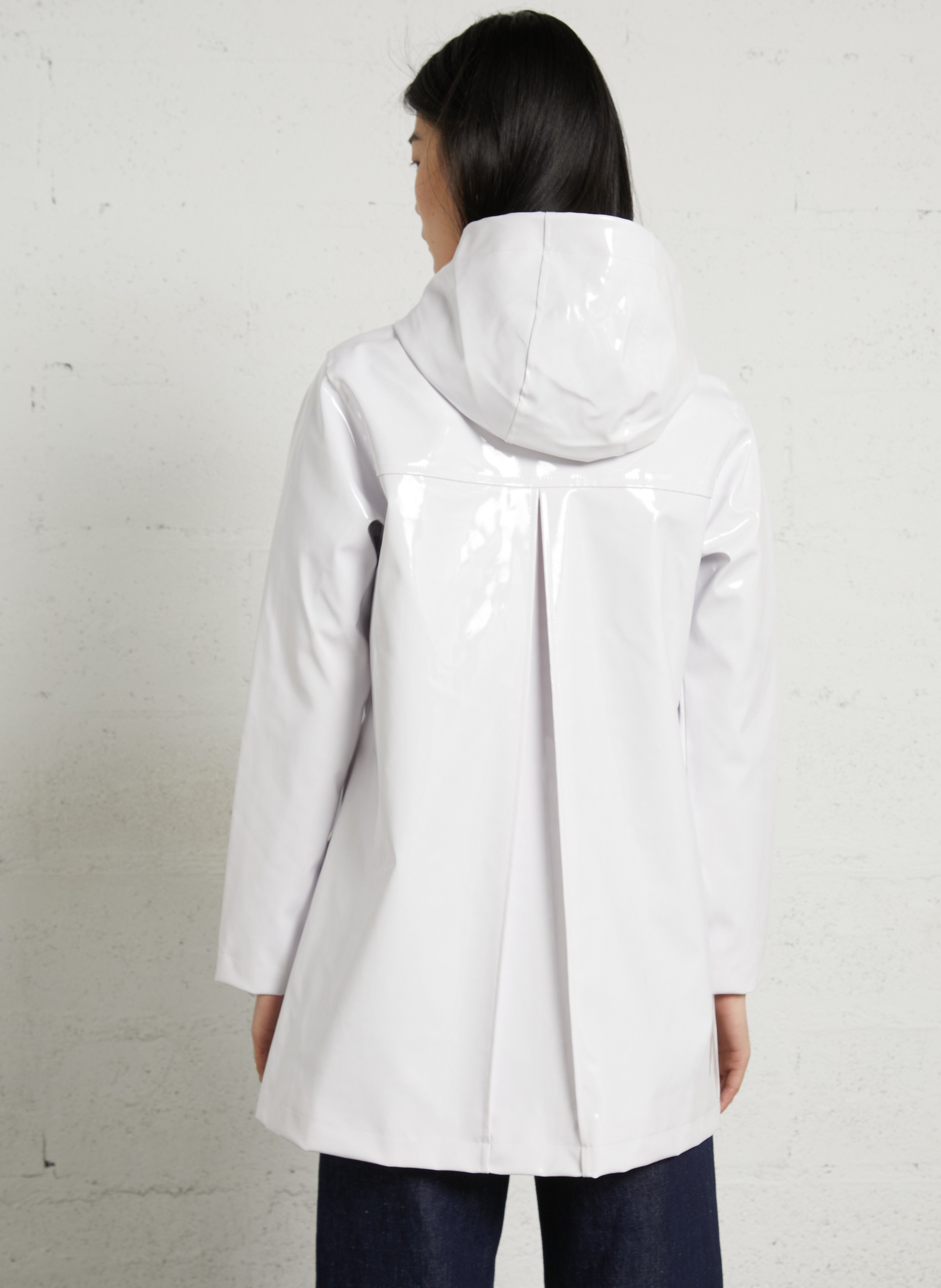 Waxed straight parka with hood ARMOR LUX White