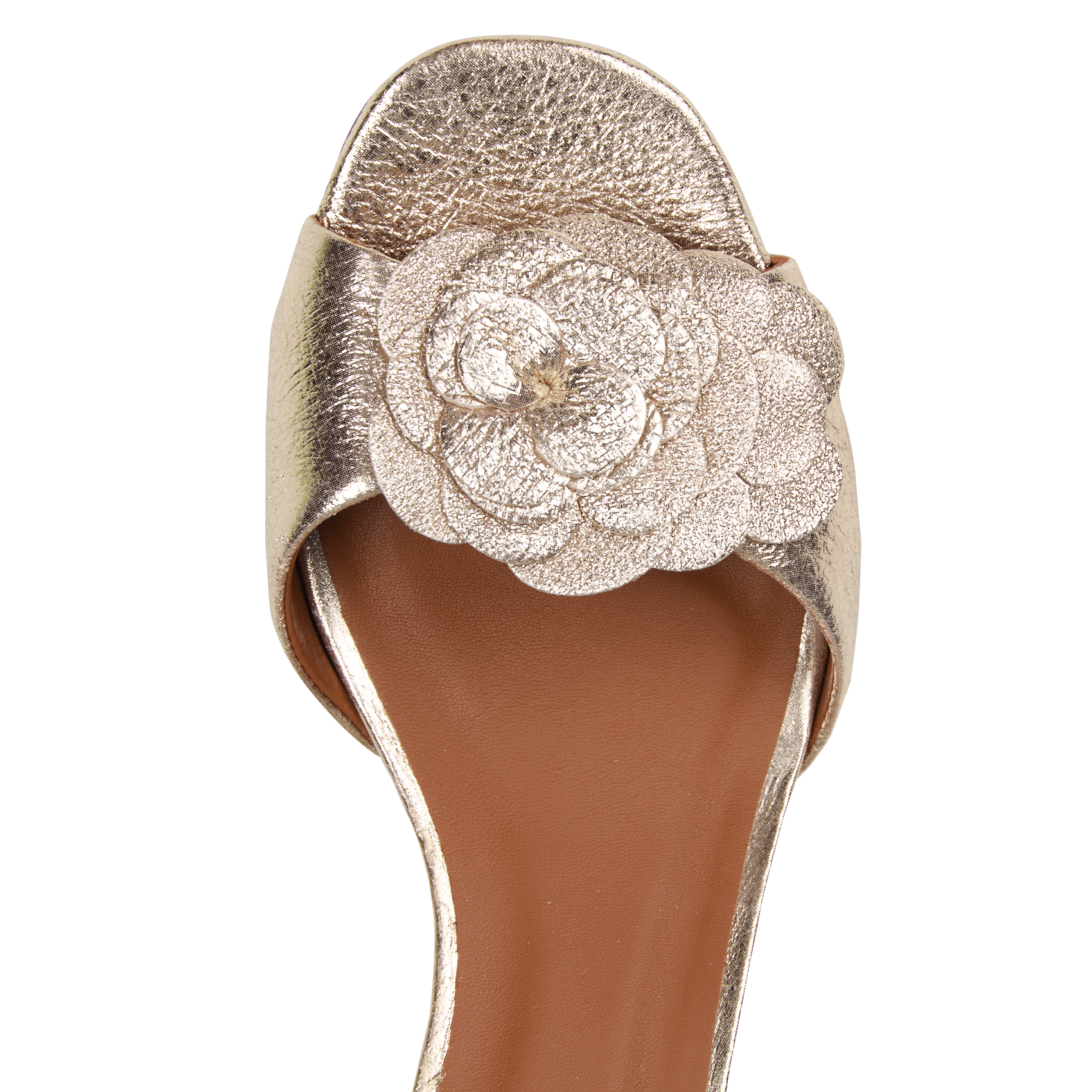 Sandales à talons en cuir métallisé MAISON TOUFET Doré