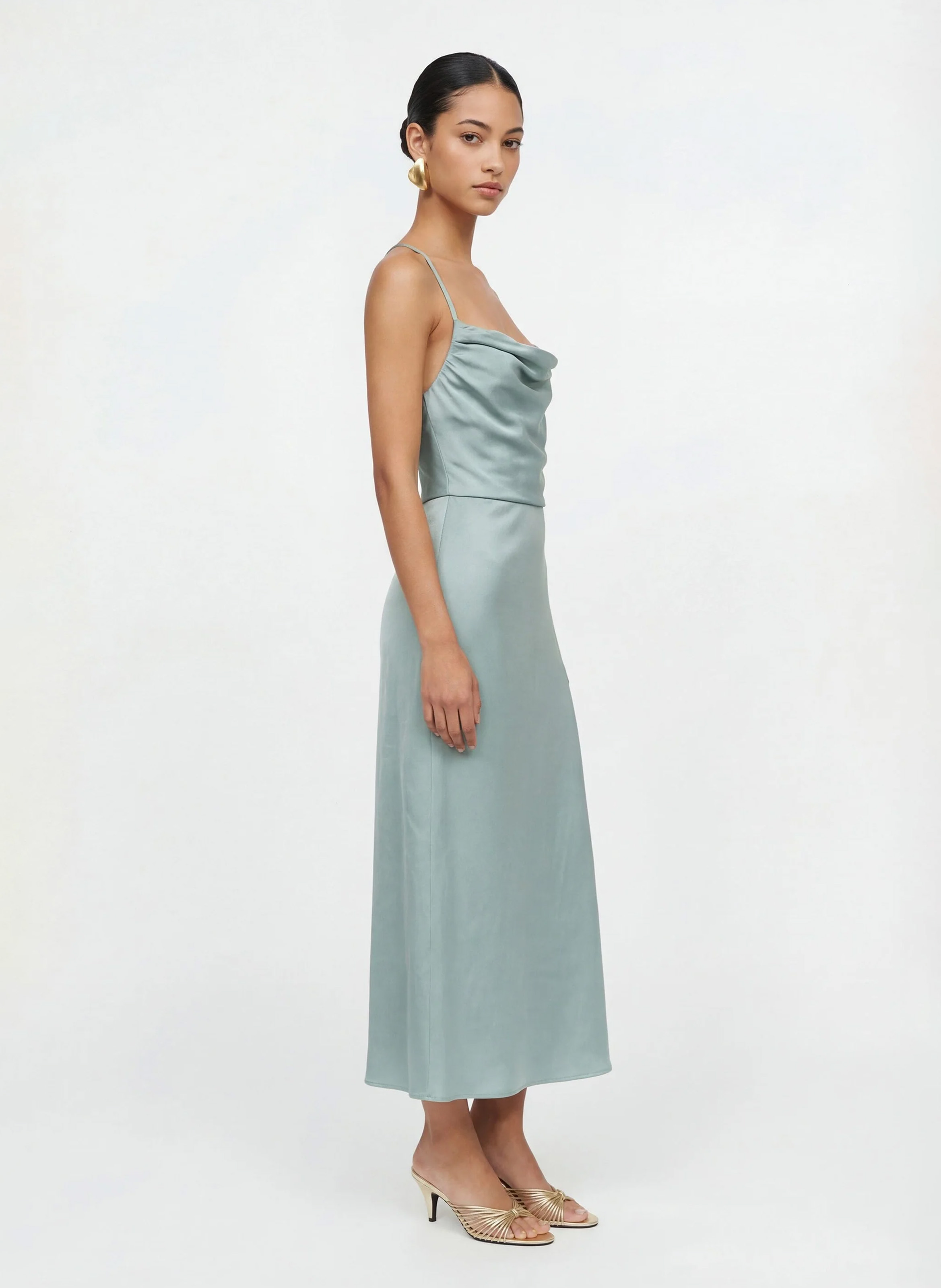 Robe longue encolure benitier  KOOKAI Vert