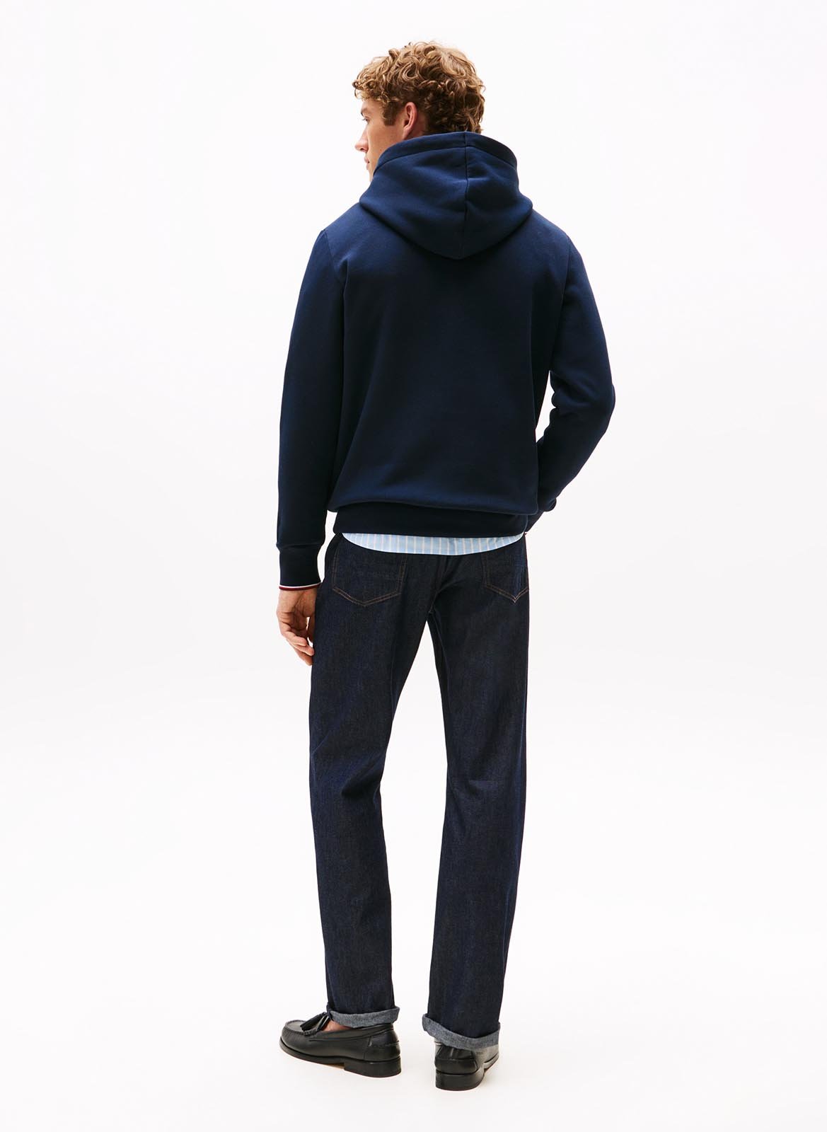 Straight-fit organic cotton-blend sweatshirt TOMMY HILFIGER Blue