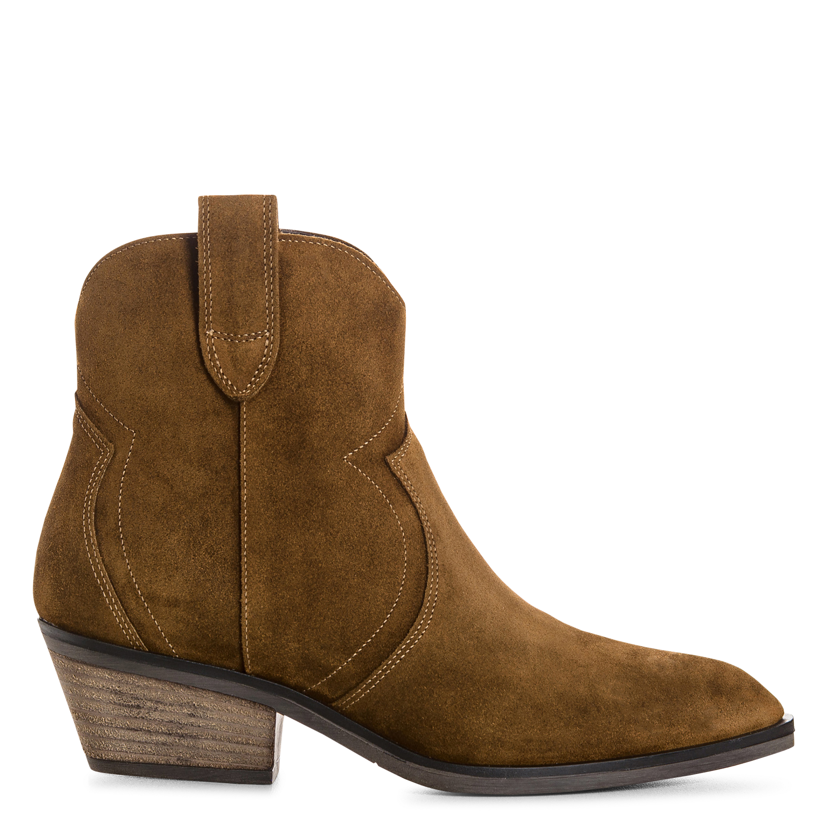 Leather mid-calf boots REQINS Brown
