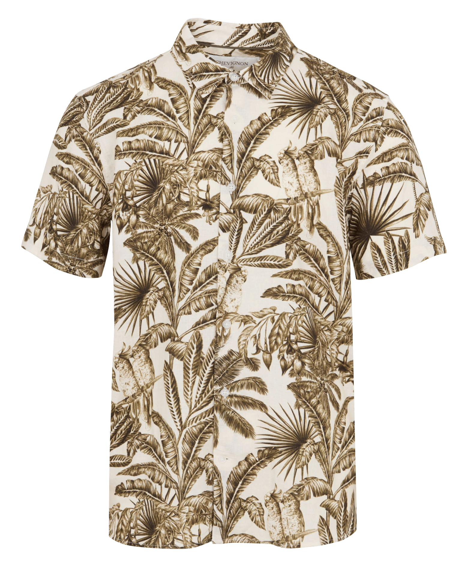 Chemise col classique en lin mélangé CHEVIGNON Blanc