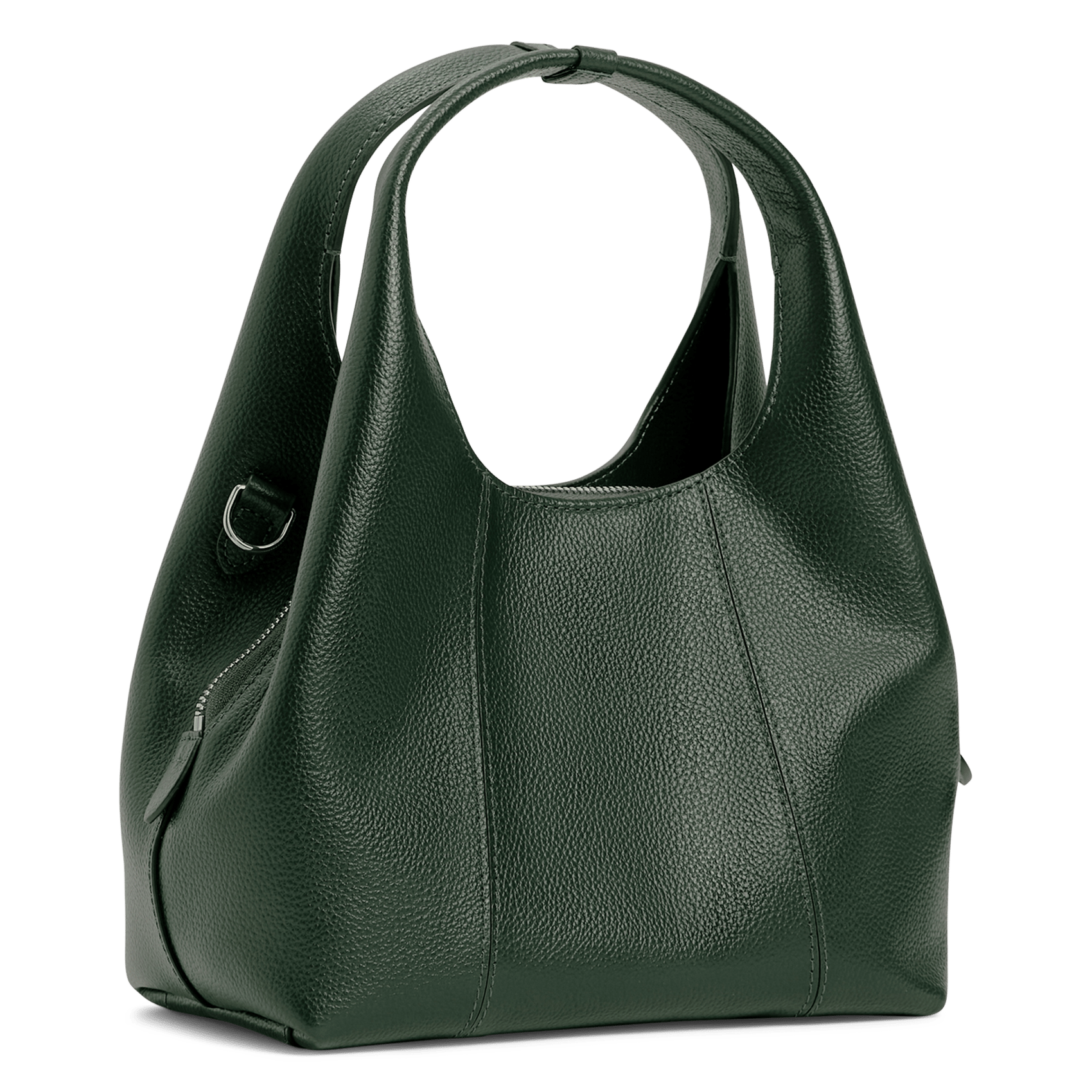 Grained leather shoulder bag | Green LE TANNEUR Women