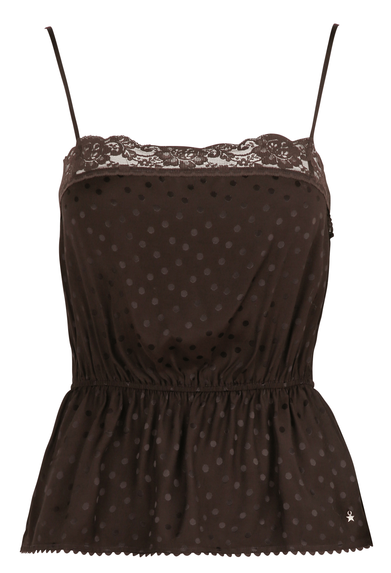 Straight printed top DES PETITS HAUTS Brown