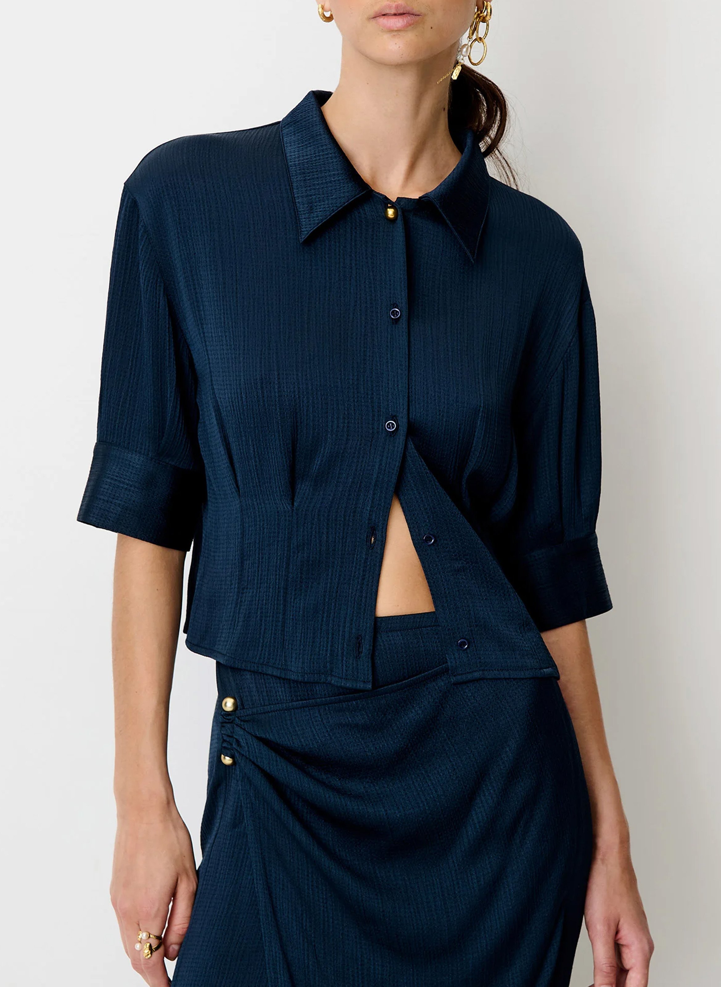 Chemise ample col classique SESSUN Bleu