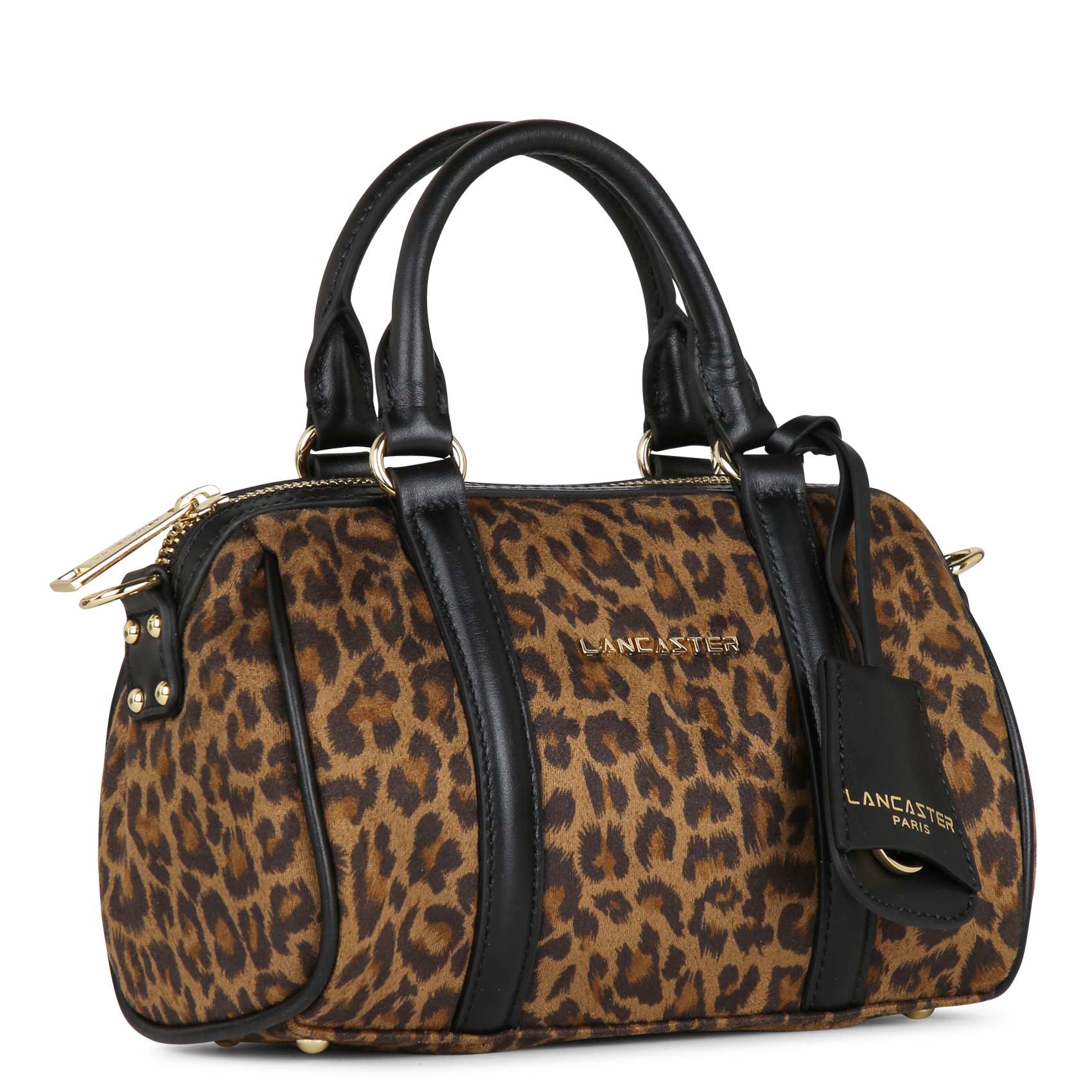 Cowhide leather printed duffle bag LANCASTER PARIS Brown