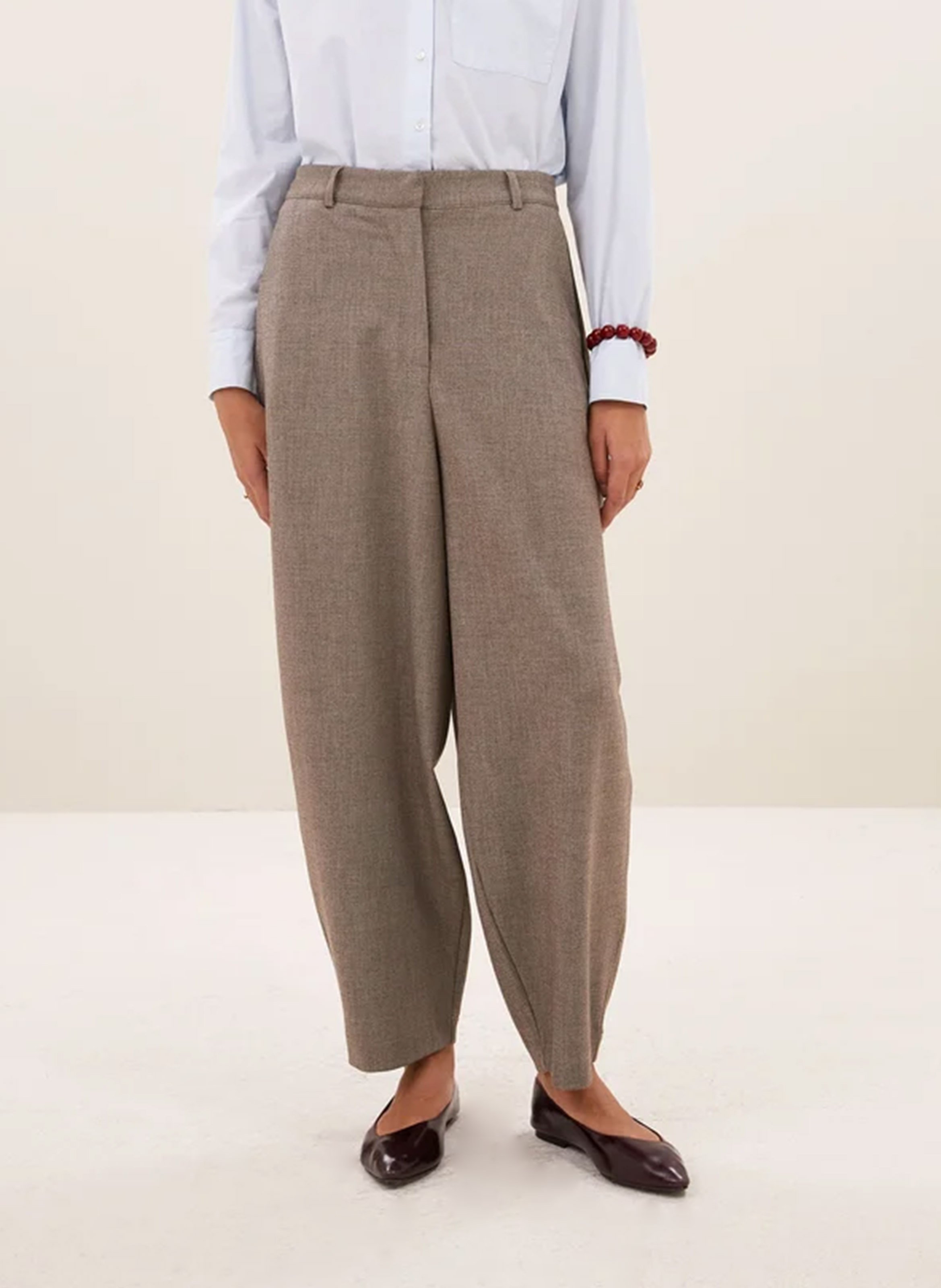 Pantalon ballon uni  BY BAR Marron
