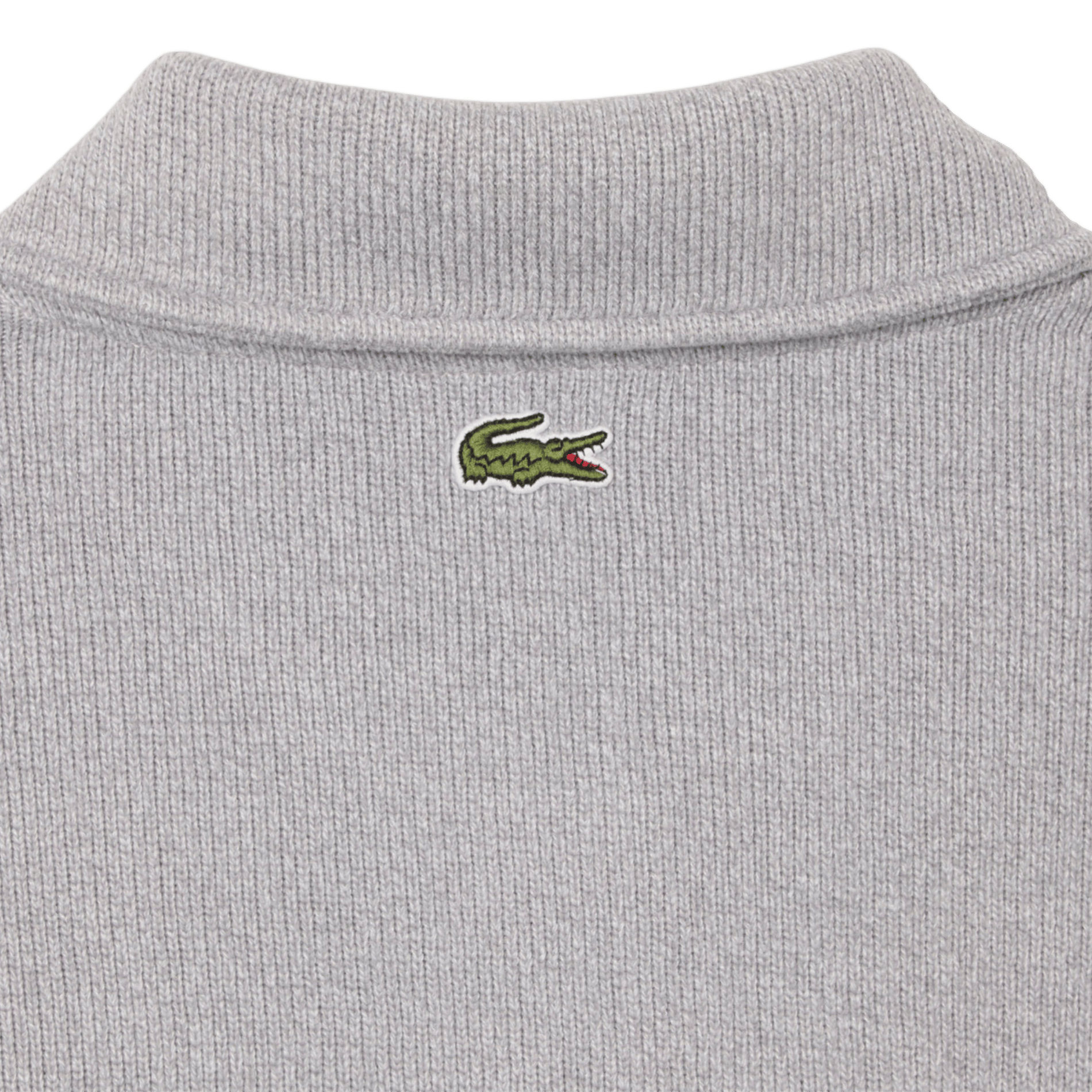 Oversized sweatshirt with ribbed polo collar in blended cotton LACOSTE Grey