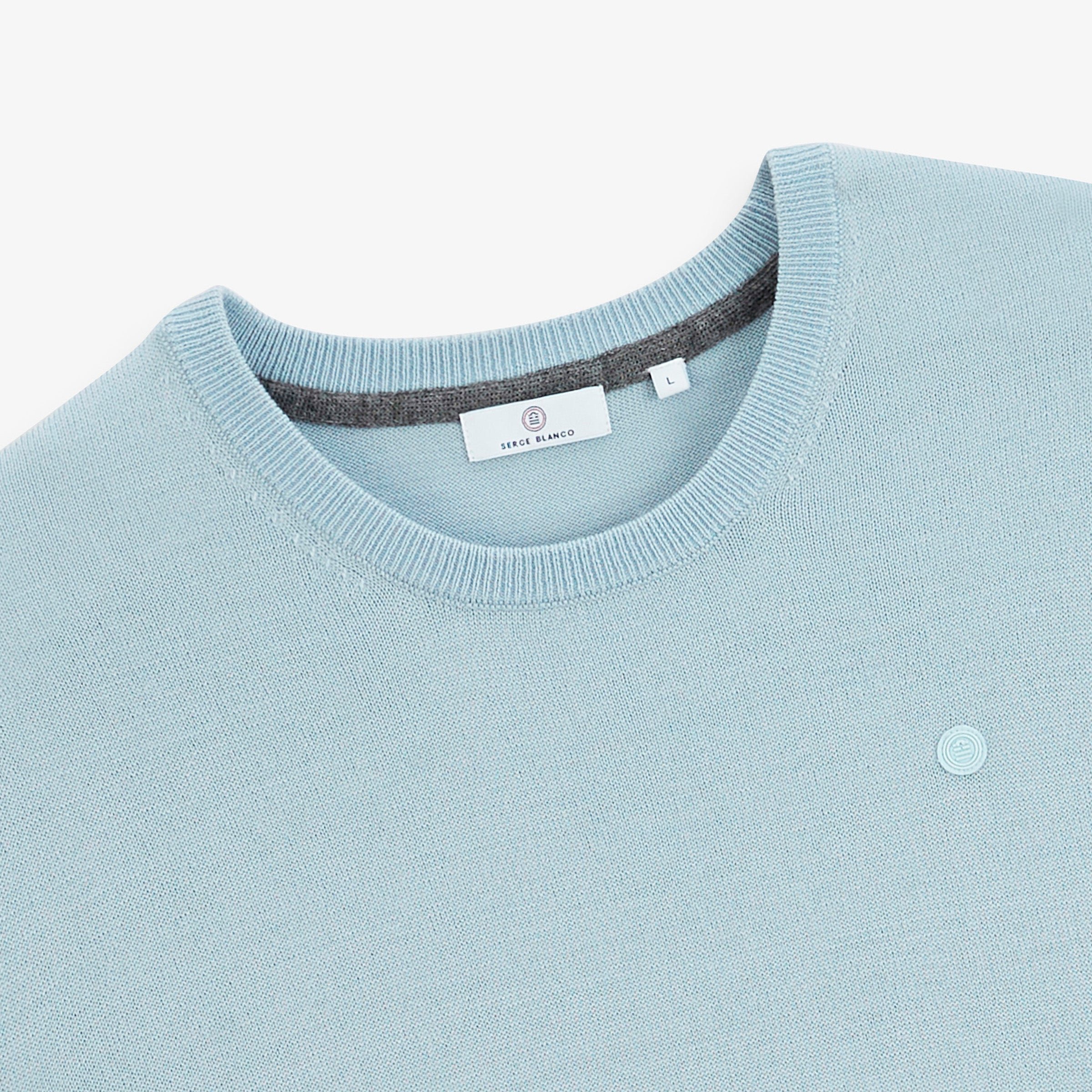 MAO Essential Breeze Blue Crew-Neck Sweater SERGE BLANCO Blue